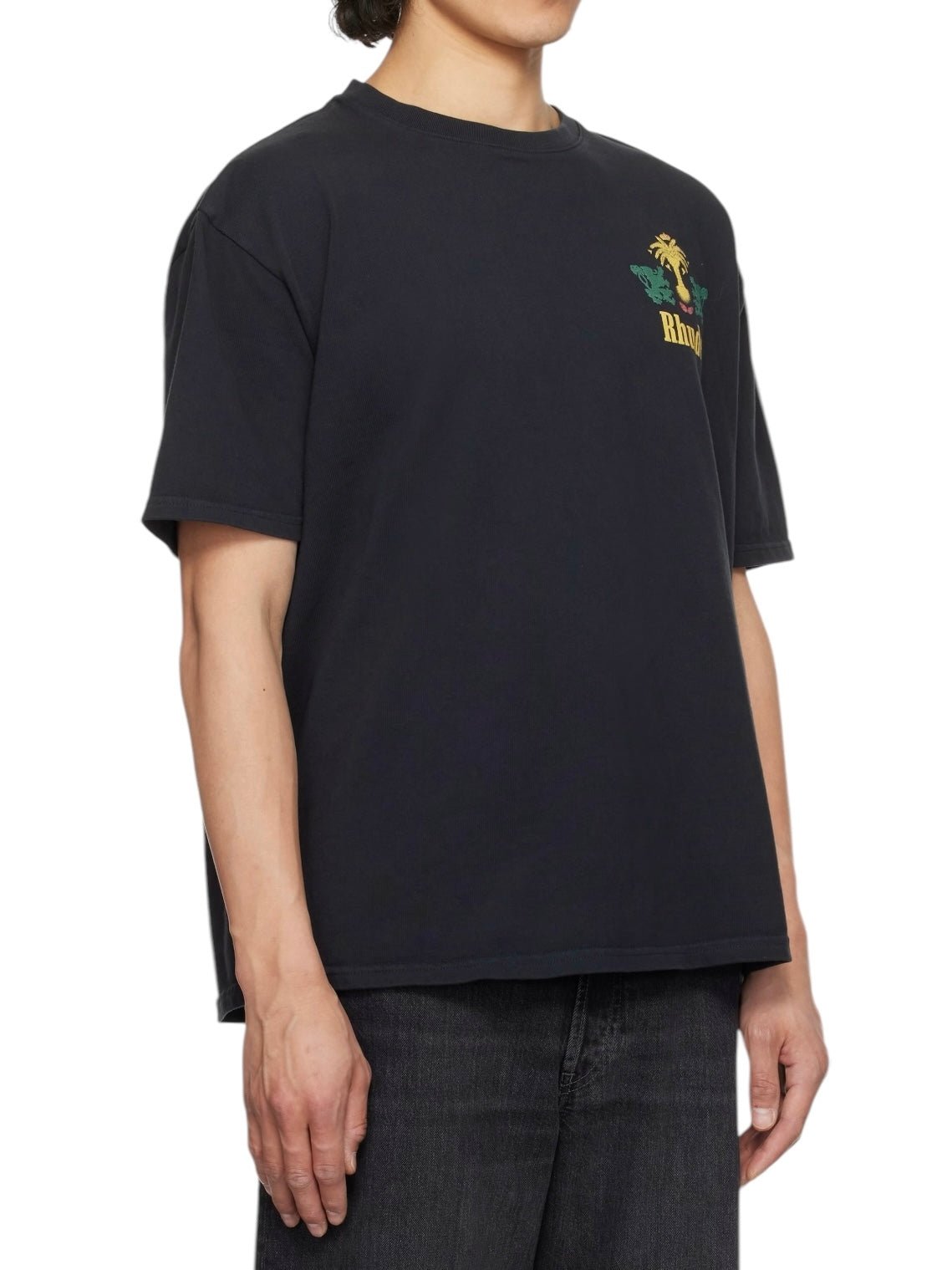 Rhude Vintage Tabaco T-Shirt - Black Cotton Graphic Tee for Men | Streetwear Fashion, Casual Outfit & Urban Style