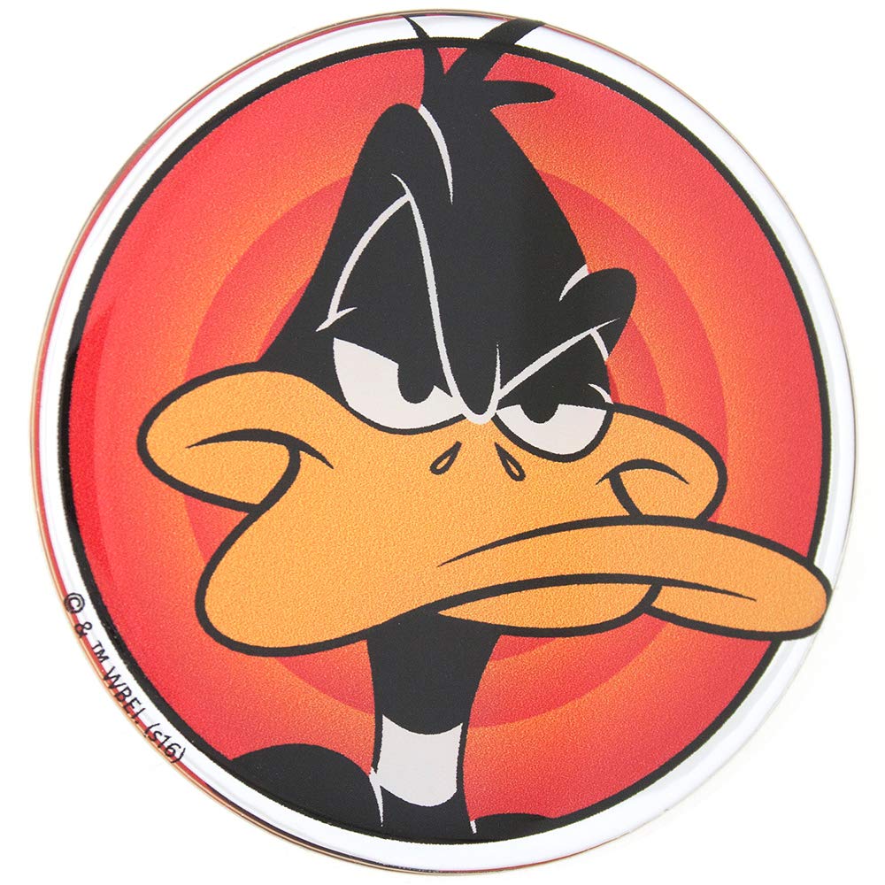 Looney Tunes Daffy Duck Car Stickers - 3D Domed Decals in Multicolor & Chrome Finish for Cars, Trucks, Motorcycles | Waterproof Vinyl Emblems for Laptops, Phones, Windows | Perfect for Car Enthusiasts & Cartoon Fans