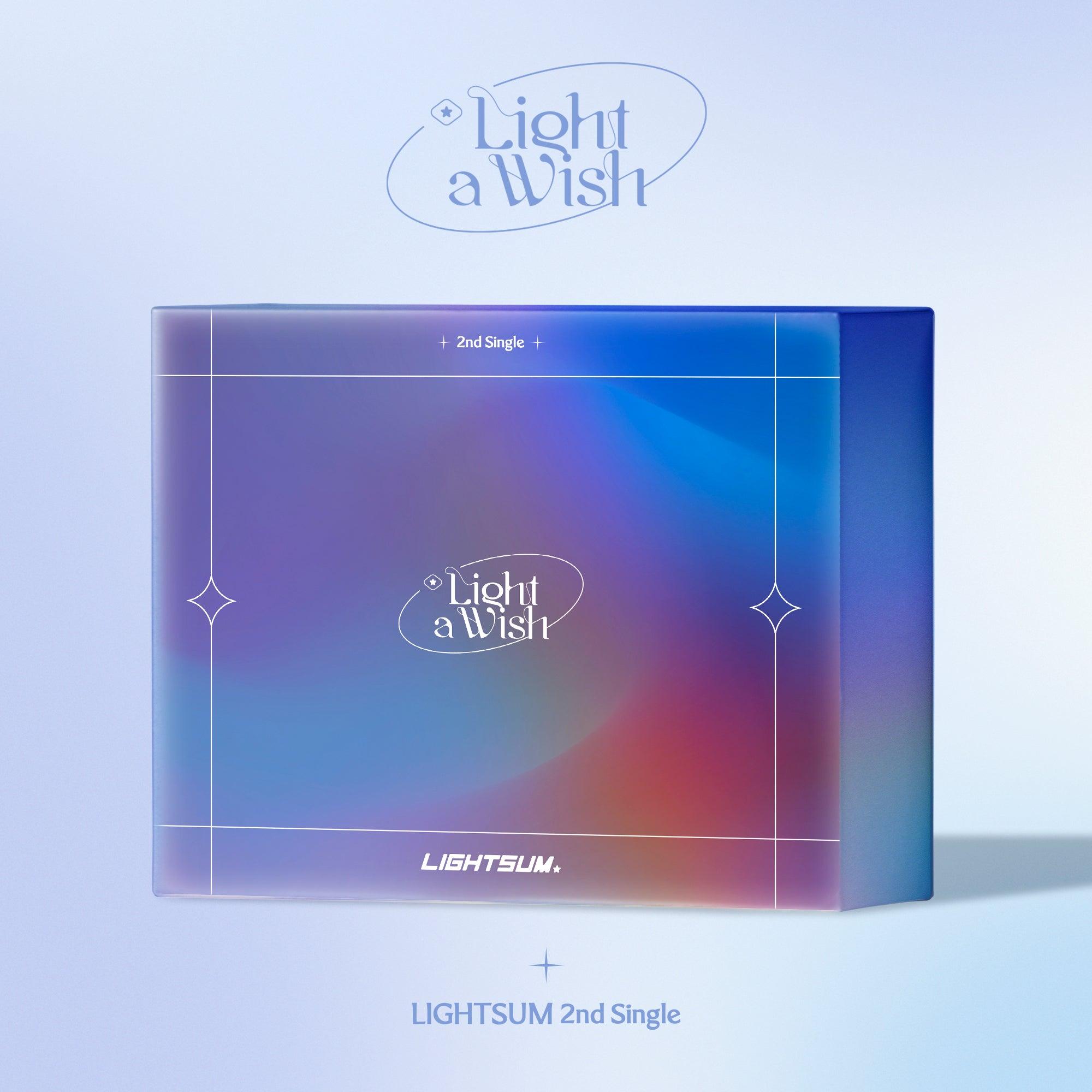 LIGHTSUM 2nd Single Album 'Light A Wish' - Kpop Music CD with Photobook - Perfect for Kpop Collectors & Fans