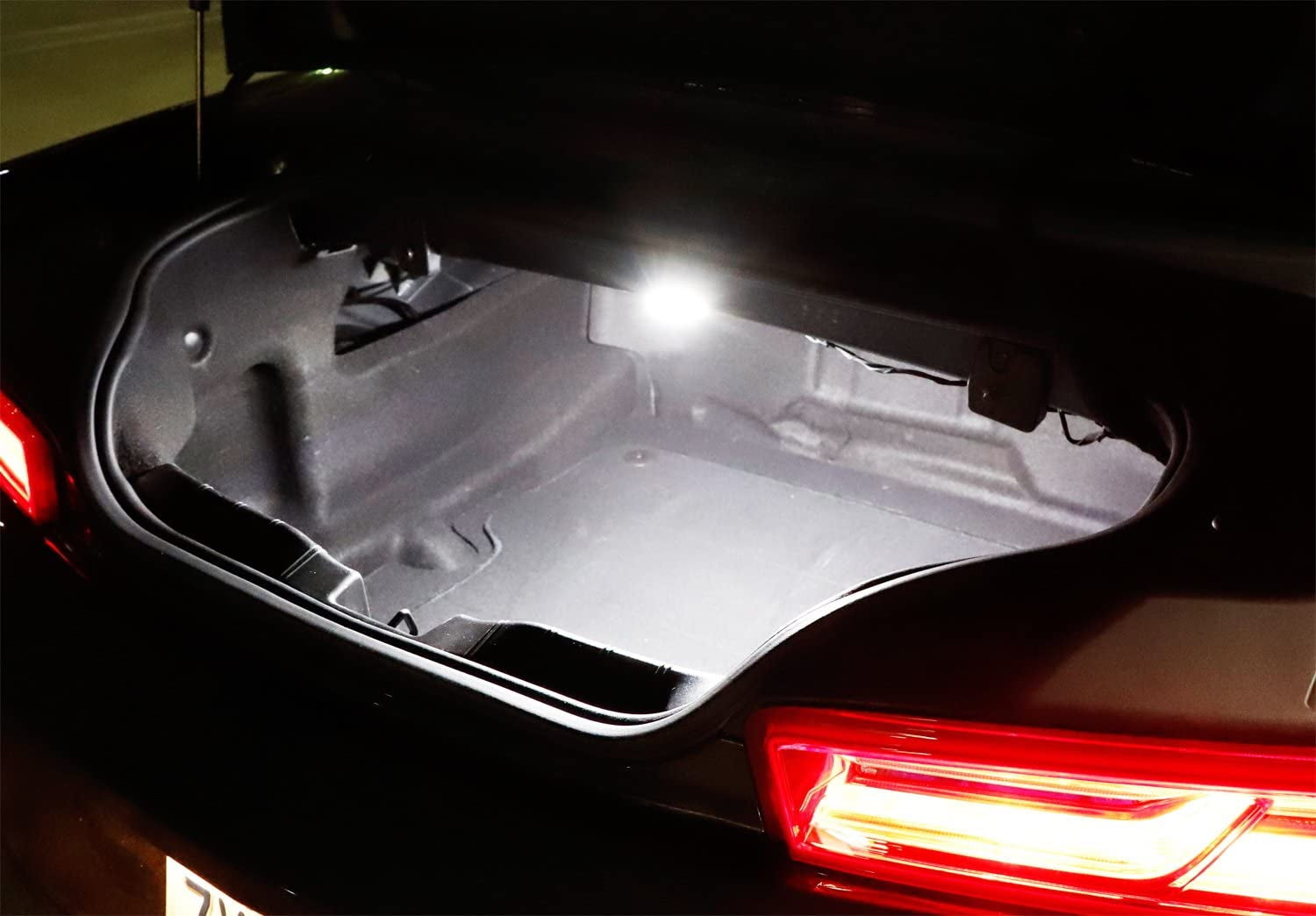 2W White Full LED Trunk Cargo Area Light for Ford Mustang Fusion Escape Focus - Interior Car Lighting Upgrade for Night Visibility & Organization
