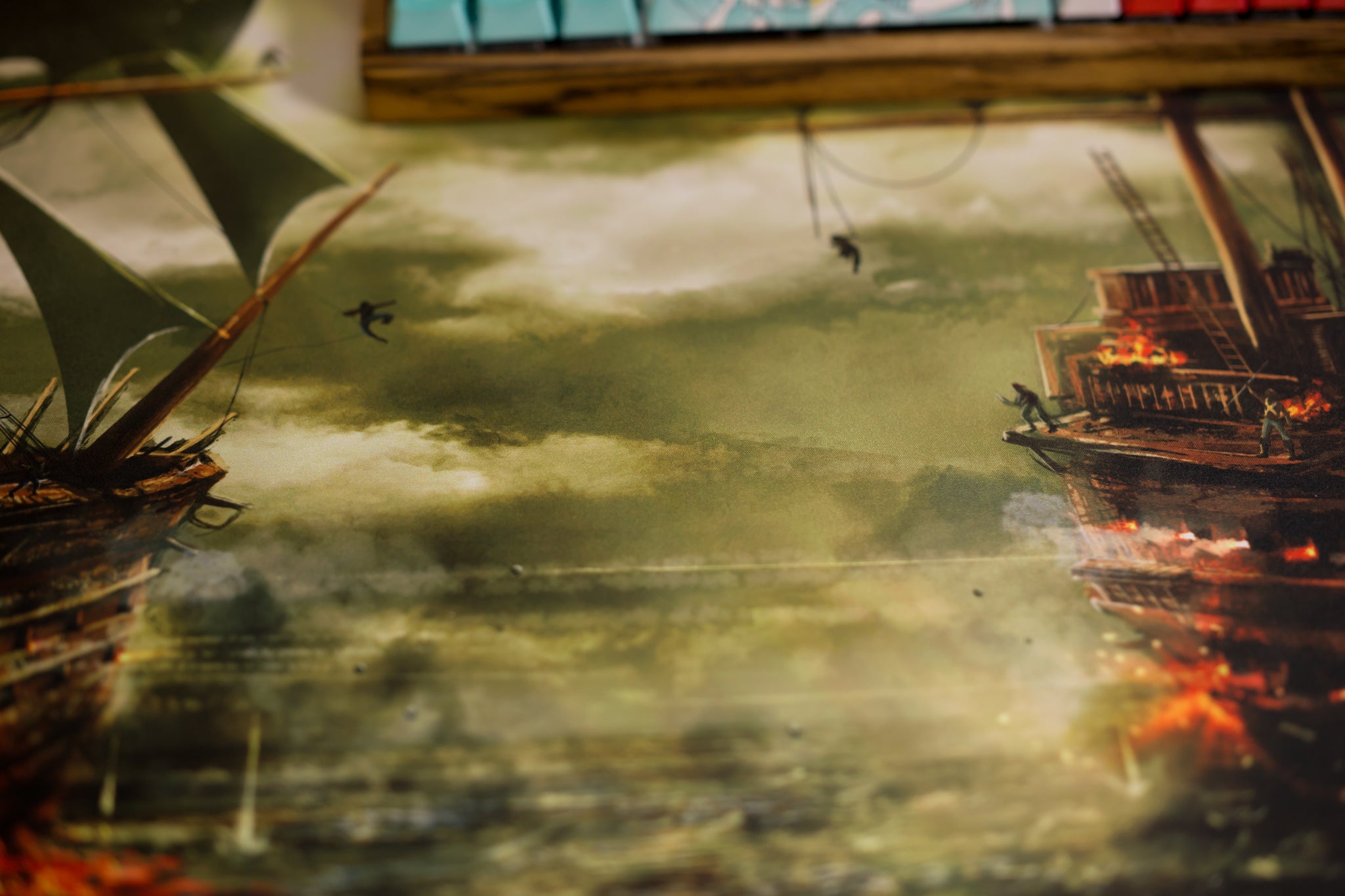 Buccaneer Battle Ancient Culture Gaming Desk Mat - Non-Slip Mouse Pad for PC & Laptop - Perfect for Gamers, Office & Home Workspace Setup