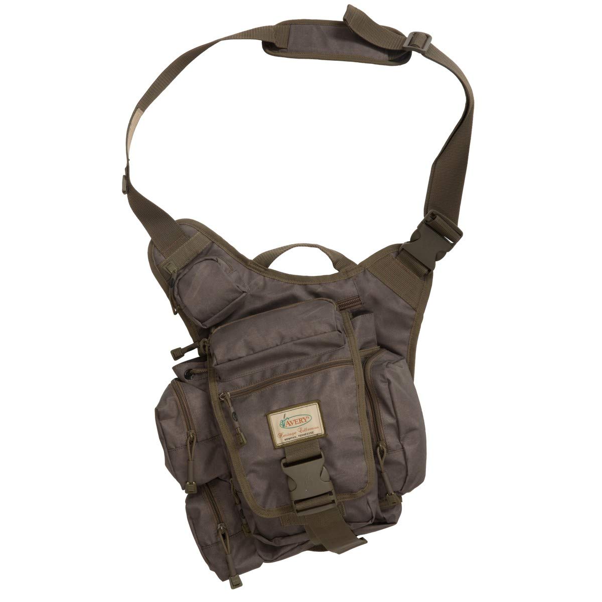 Avery Outdoors Camo Hunting Messenger Bag - Durable Shoulder Pack in Heritage Brown for Outdoor Adventures & Tactical Use