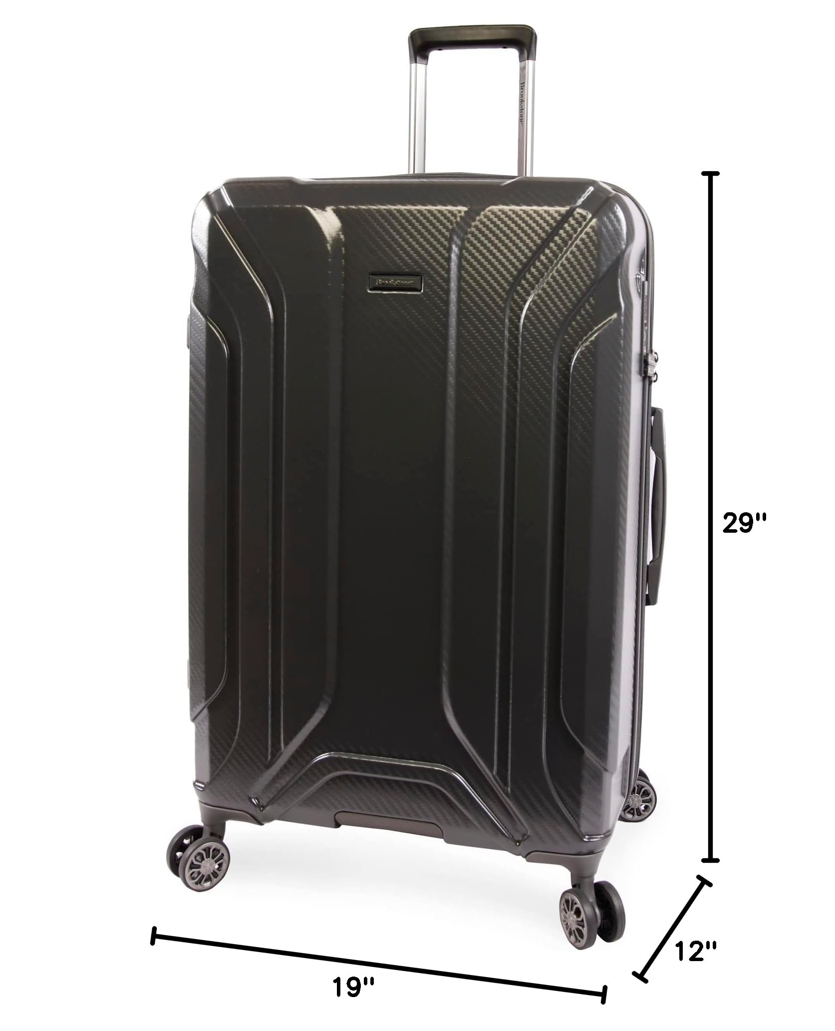 Keane 2-Piece Hardside Spinner Luggage Set in Charcoal - Lightweight Durable Suitcases for Travel, Business Trips & Vacations