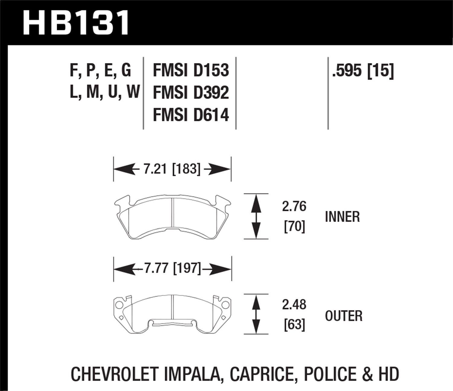 HB131P.595 Super Duty Street Brake Pads - High Performance Braking for Trucks & SUVs - Perfect for Daily Commuting & Heavy-Duty Towing