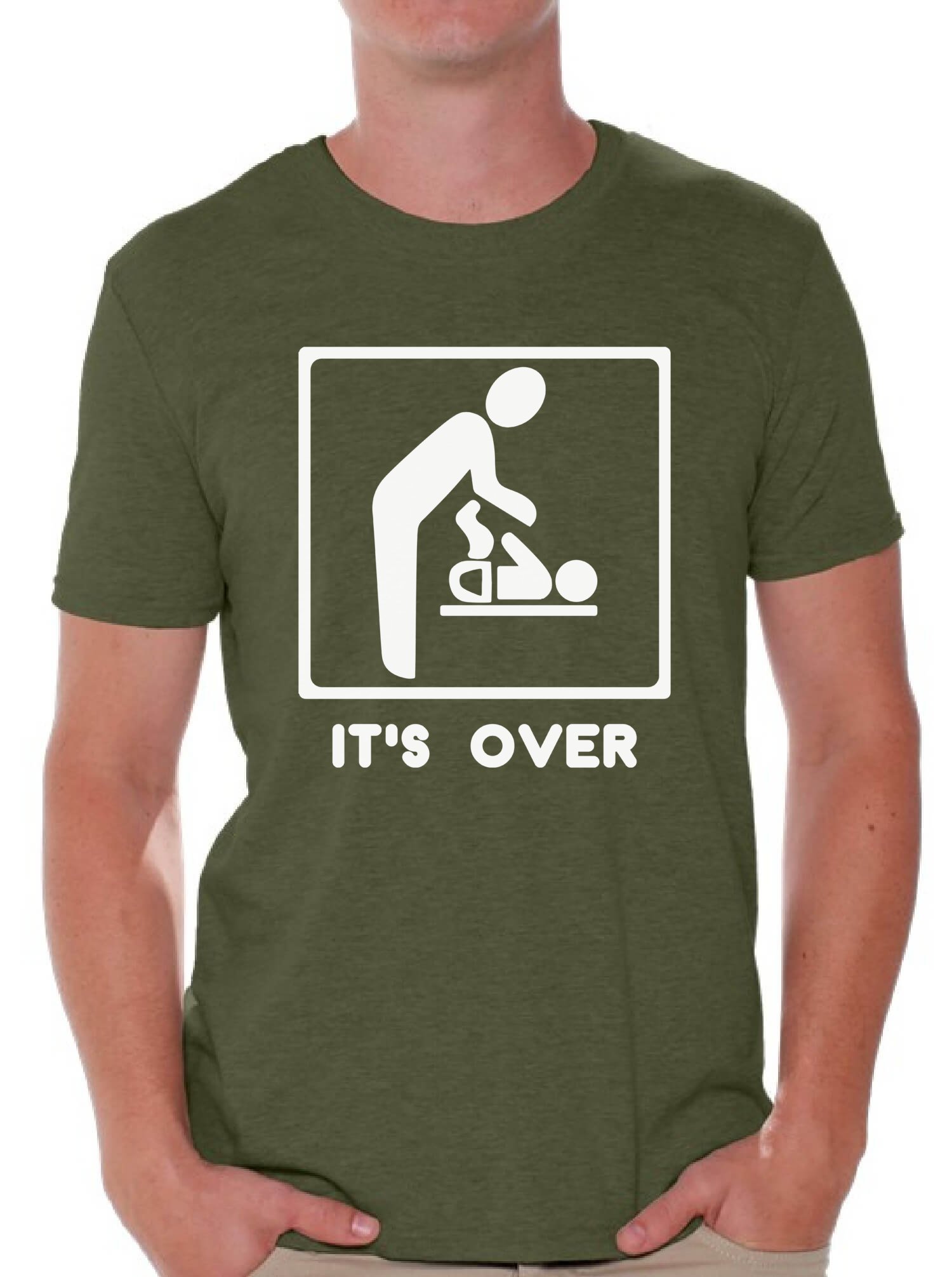 Awkwardstyles Funny 'It's Over' Humor T-Shirt for Newborn Babies - Cute Infant Outfit with Free Bookmark - Perfect for Photo Shoots, Baby Showers & First Birthday Parties