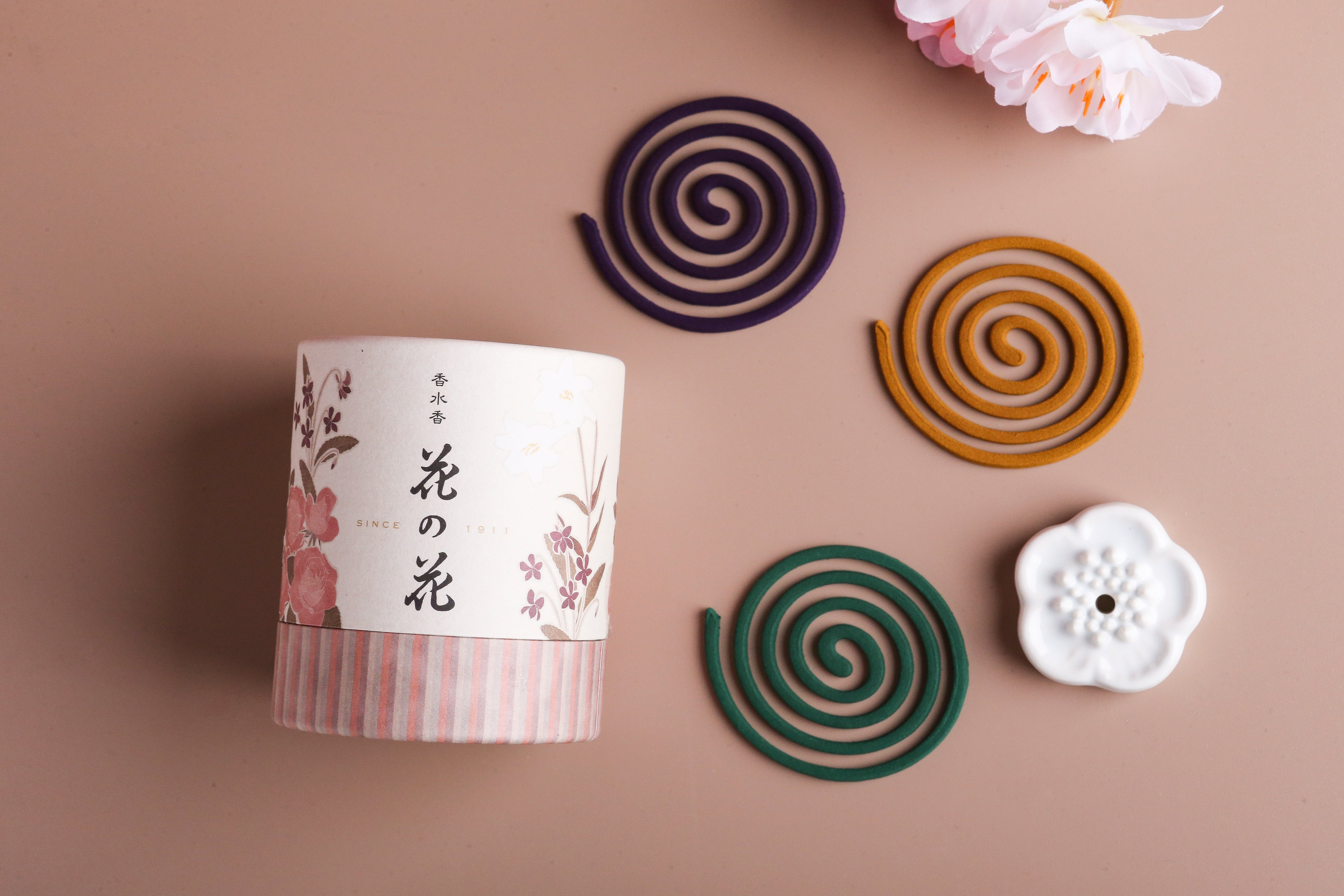 Nippon Kodo Hana no Hana Coil Incense - Japanese Floral Scented Incense Sticks for Relaxation, Meditation & Home Fragrance