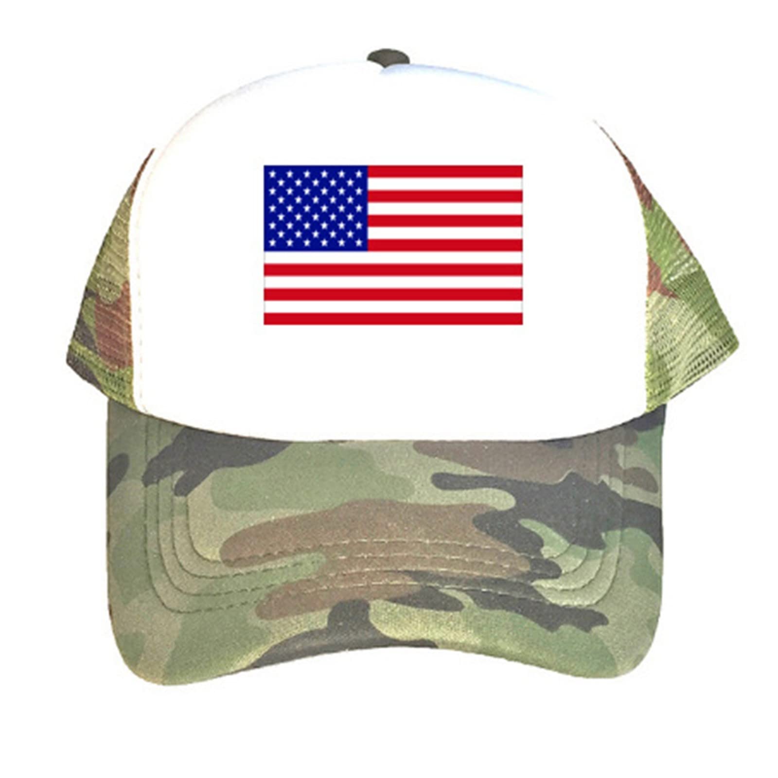 Unisex USA Flag Baseball Cap - Adjustable Mesh Splice Hat for Men & Women | Patriotic American Style | Perfect for Sports, Outdoor Activities & Wall Mount Display