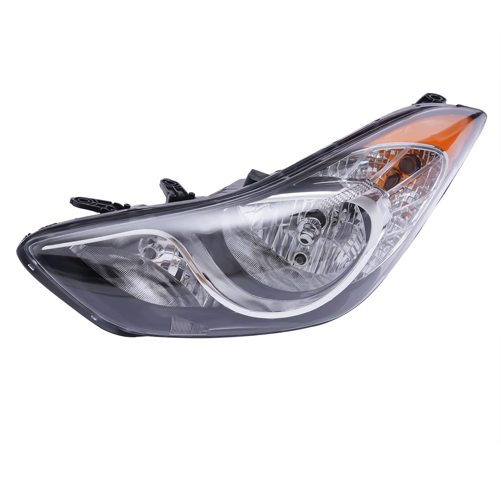 92102-3Y000 Clear Projector Halogen Headlights - Compatible with 2011-2013 Hyundai Elantra (Left Side) - Durable Replacement Headlamp for Improved Night Visibility & Safety Driving