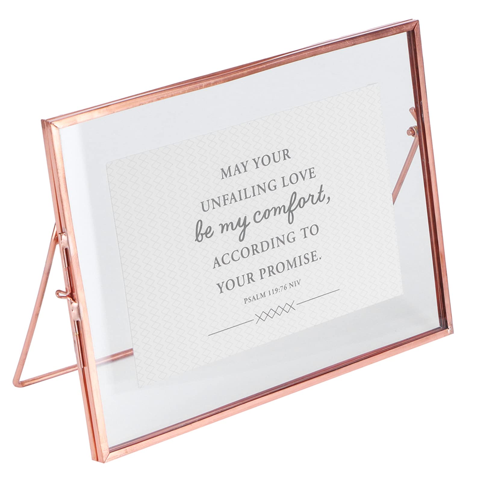 Pwshymi Geometric Tabletop & Hanging Photo Frame - Copper Picture Display for Baby Showers, Weddings & Home Decor - Perfect for Desktop, Wall & Nursery Room Decorations