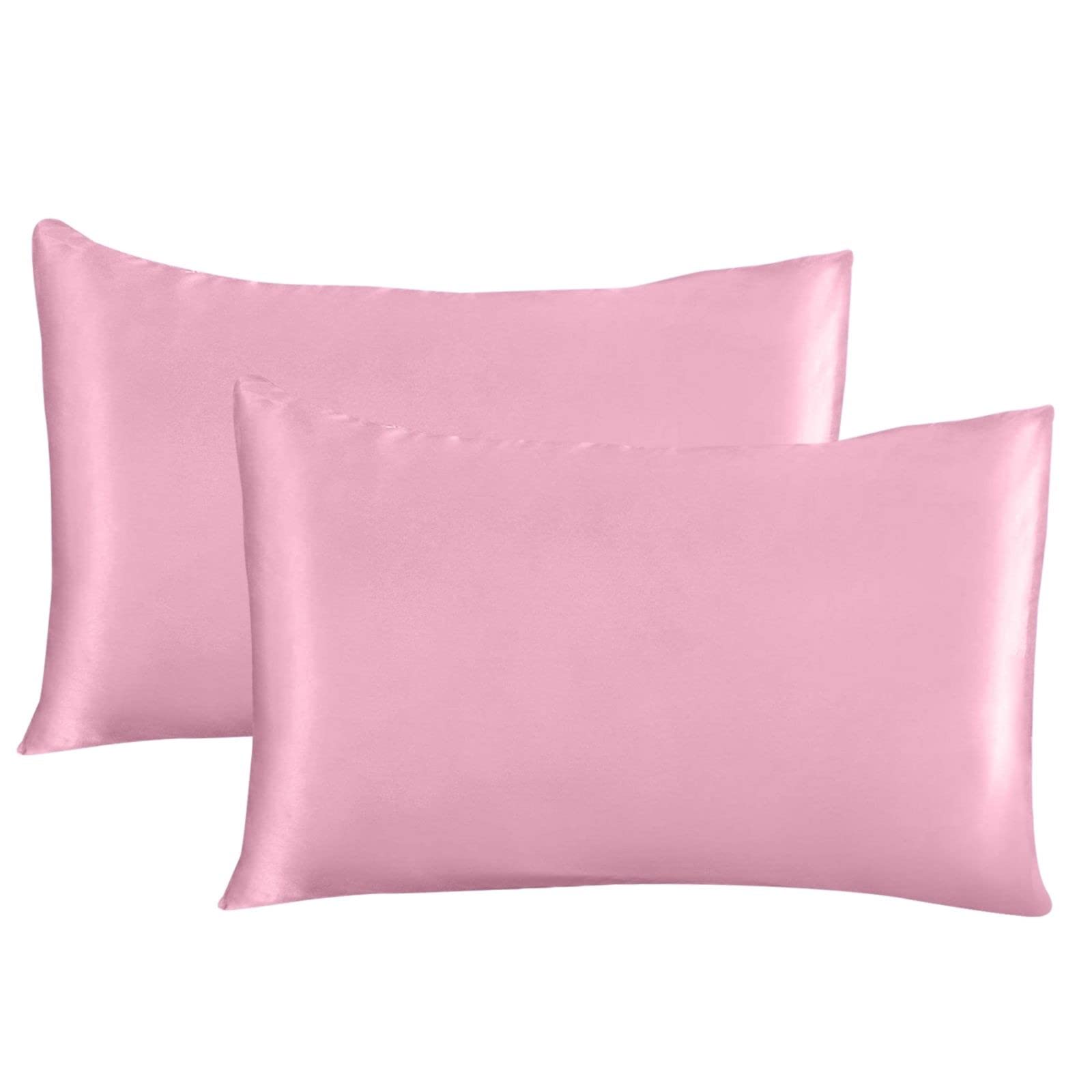 Premium Silk Pillowcase 2 Pack - 19 Momme Grade A Mulberry Silk Pillow Cover for Hair & Skin Care (12x20 Inches) - Soft, Hypoallergenic & Temperature Regulating - Perfect for Beauty Sleep, Travel & Sensitive Skin - Blue & Pink Color Options