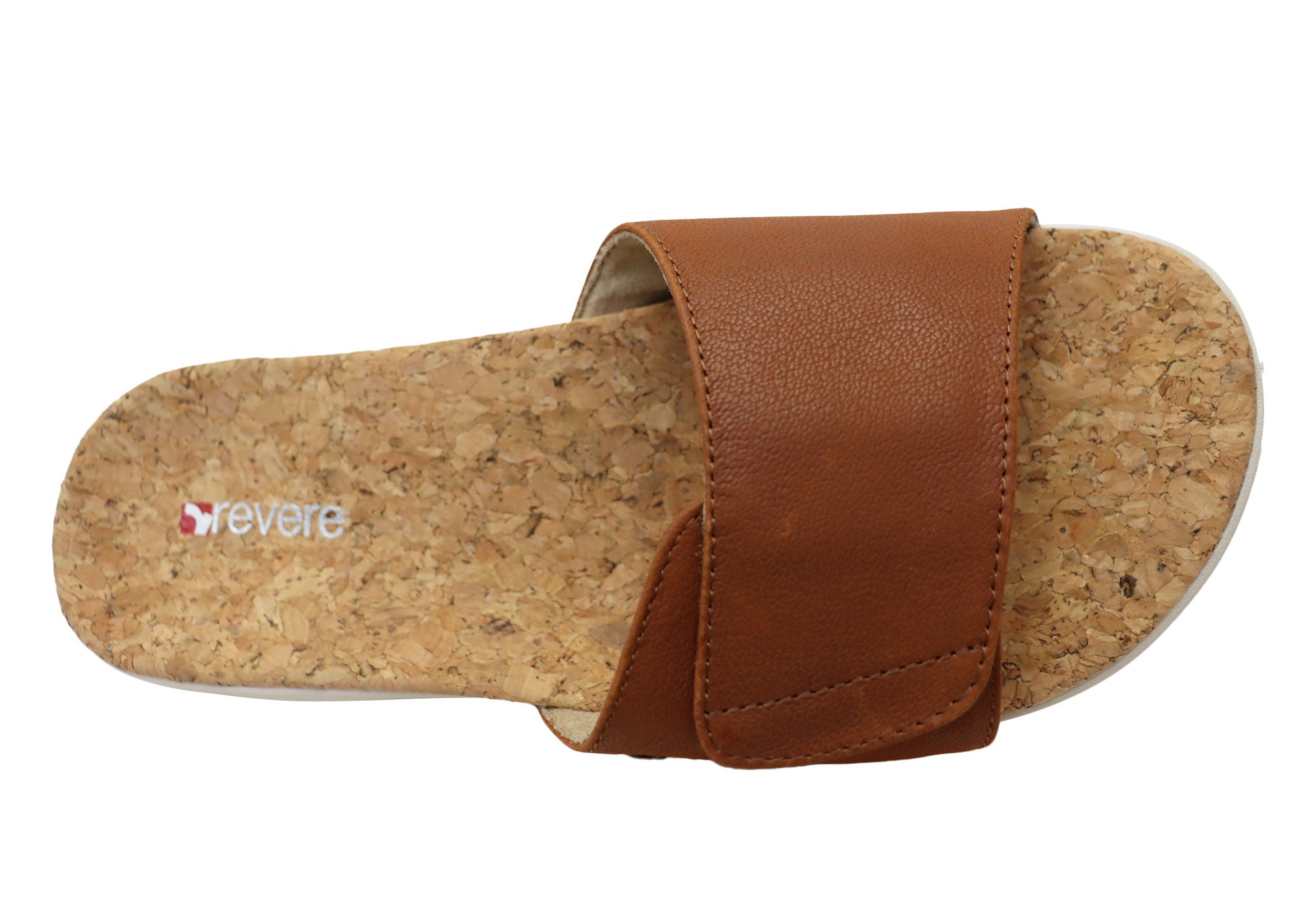 Revere Macau Women's Comfortable Leather Slides Sandals - Casual Summer Shoes for Beach, Pool & Home Wear