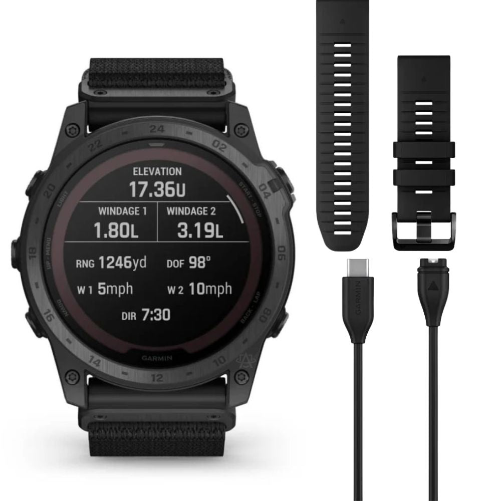 Garmin Tactix 7 Pro Ballistics Smartwatch - Military-Grade GPS Watch with Ballistic Calculator, Unlimited Battery Life for Tactical Operations, Hunting & Outdoor Adventures