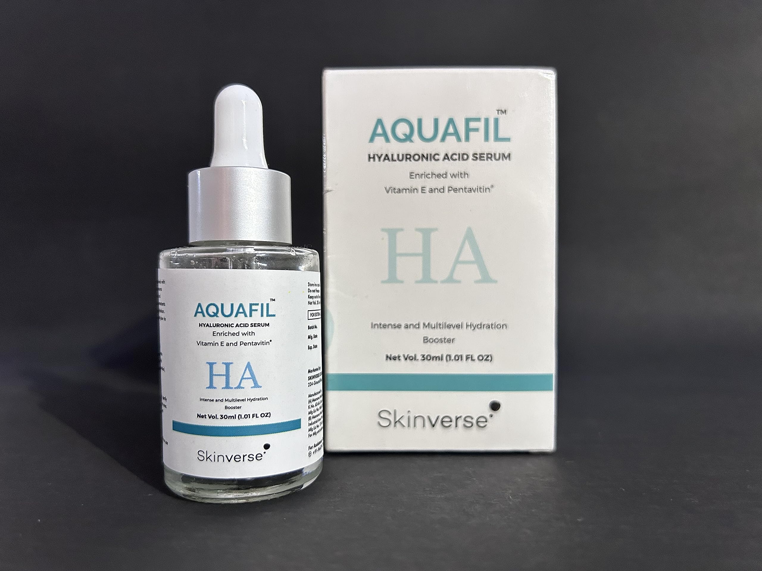 Skinverse Aquafil Serum - Hydrating & Anti-Aging Face Serum for Glowing Skin | Day & Night Moisturizer for Dry, Sensitive Skin | Perfect for Daily Skincare Routine & Travel