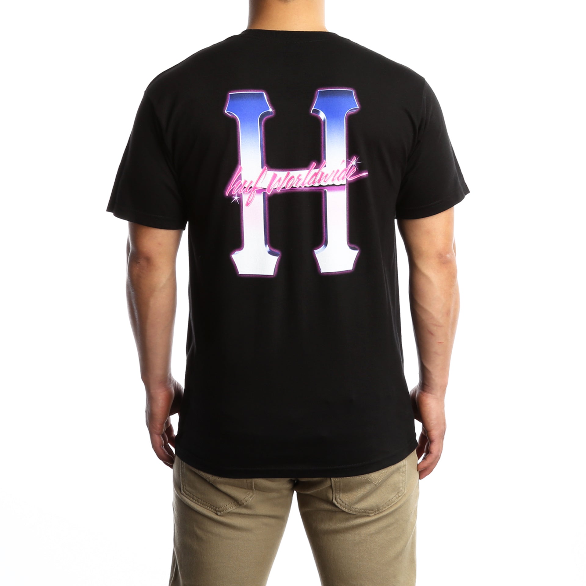 Huf Classic H XXX Tee - Black Cotton T-Shirt for Men | Streetwear Fashion | Casual Wear & Skate Style