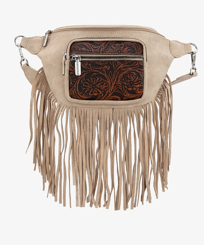 Montana West Fringe Belt Bag for Women - Stylish Crossbody Fanny Pack with Adjustable Strap - Perfect for Travel, Hiking, and Everyday Use