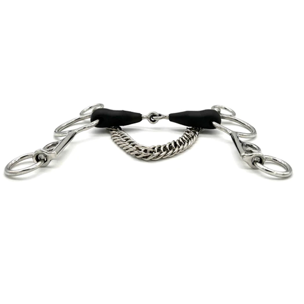 AJR Loose Ring Rubber Pelham Bit - Comfortable Horse Training Bit for Dressage & Jumping - Perfect for English Riding & Equestrian Sports