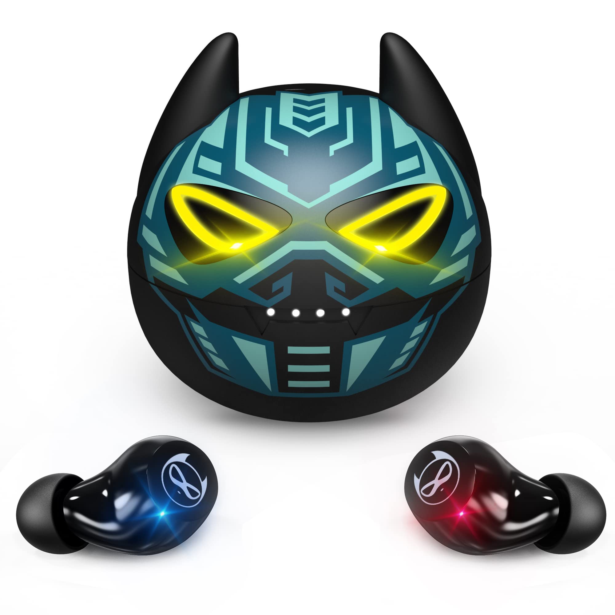 Wireless Kids Headphones Bluetooth 5.1 with Built-in Mic, 36H Playtime, IPX5 Waterproof, Touch Control - Perfect for School, Travel, Sports & Gaming | Cool Shaped Children's Headset for Boys & Girls