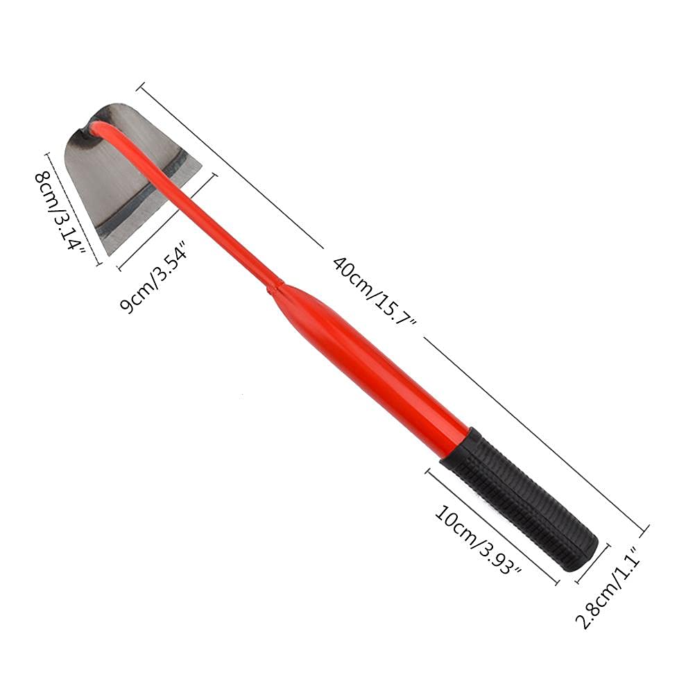 Shiker Gardening Hand Tools Set - Heavy Duty Steel Hoe, Shovel & Weed Puller with Ergonomic Rubber Handle for Weeding, Loosening Soil | Durable Outdoor Garden Tools for Planting, Landscaping & Yard Work