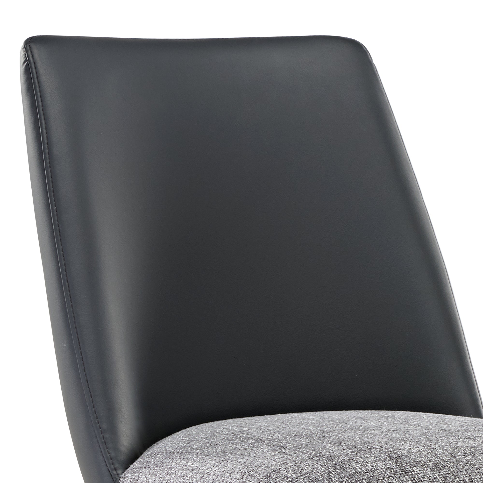 Solace Upholstered Dining Side Chairs Set of 2 - Black & Gray Modern Kitchen Chairs for Dining Room, Breakfast Nook, or Small Space