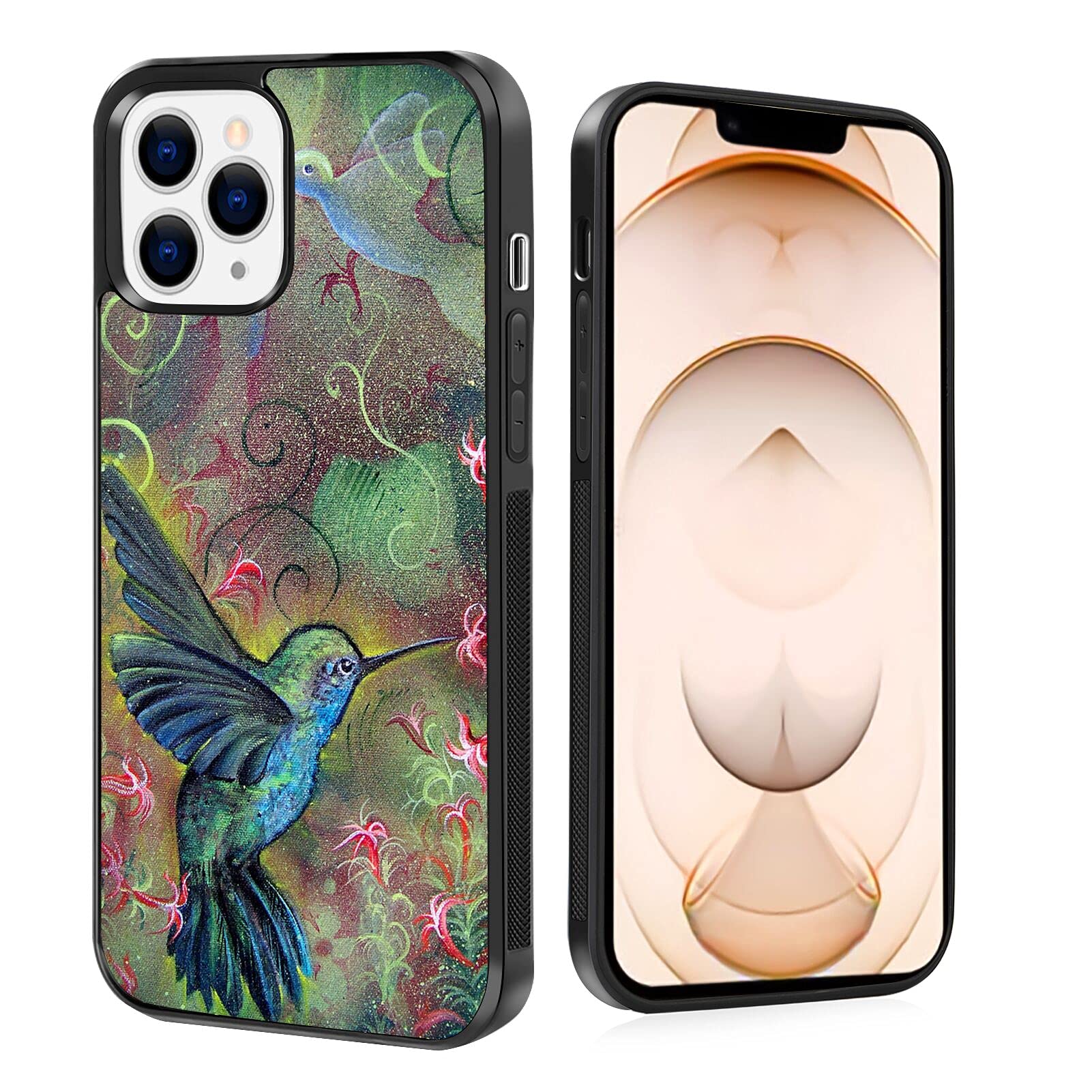 Shockproof iPhone 13 Pro Max Phone Case with Hummingbird Design - Durable Hard PC Cover & Soft Bumper for Ultimate Protection | Perfect for Everyday Use, Travel & Outdoor Activities