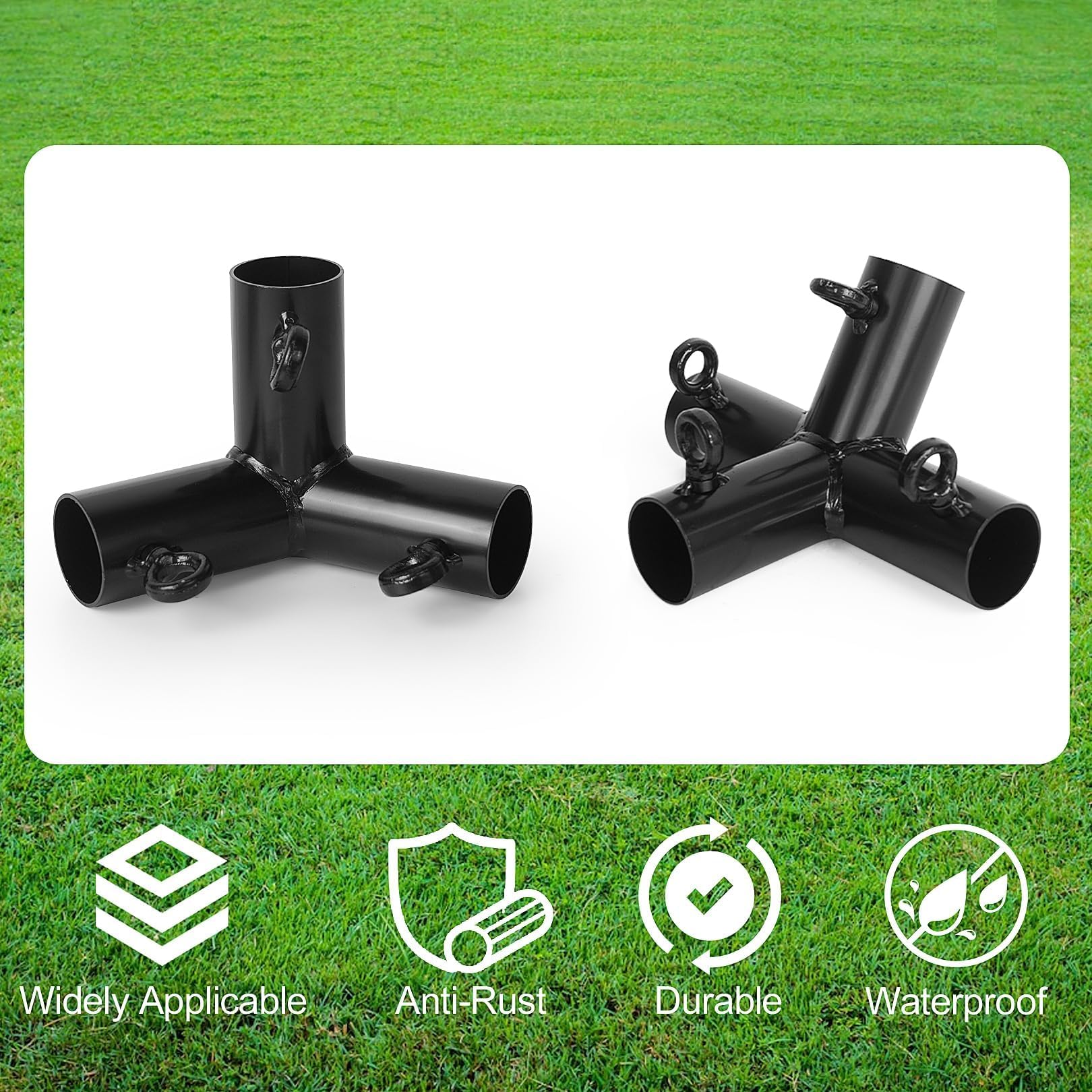 Aoneky 1 3/8 Inch Corner Canopy Fitting Couplers Kit - Heavy Duty Frame Carport Connectors for Metal Structures (10 Leg) - Perfect for DIY Canopy, Gazebo, and Carport Assembly