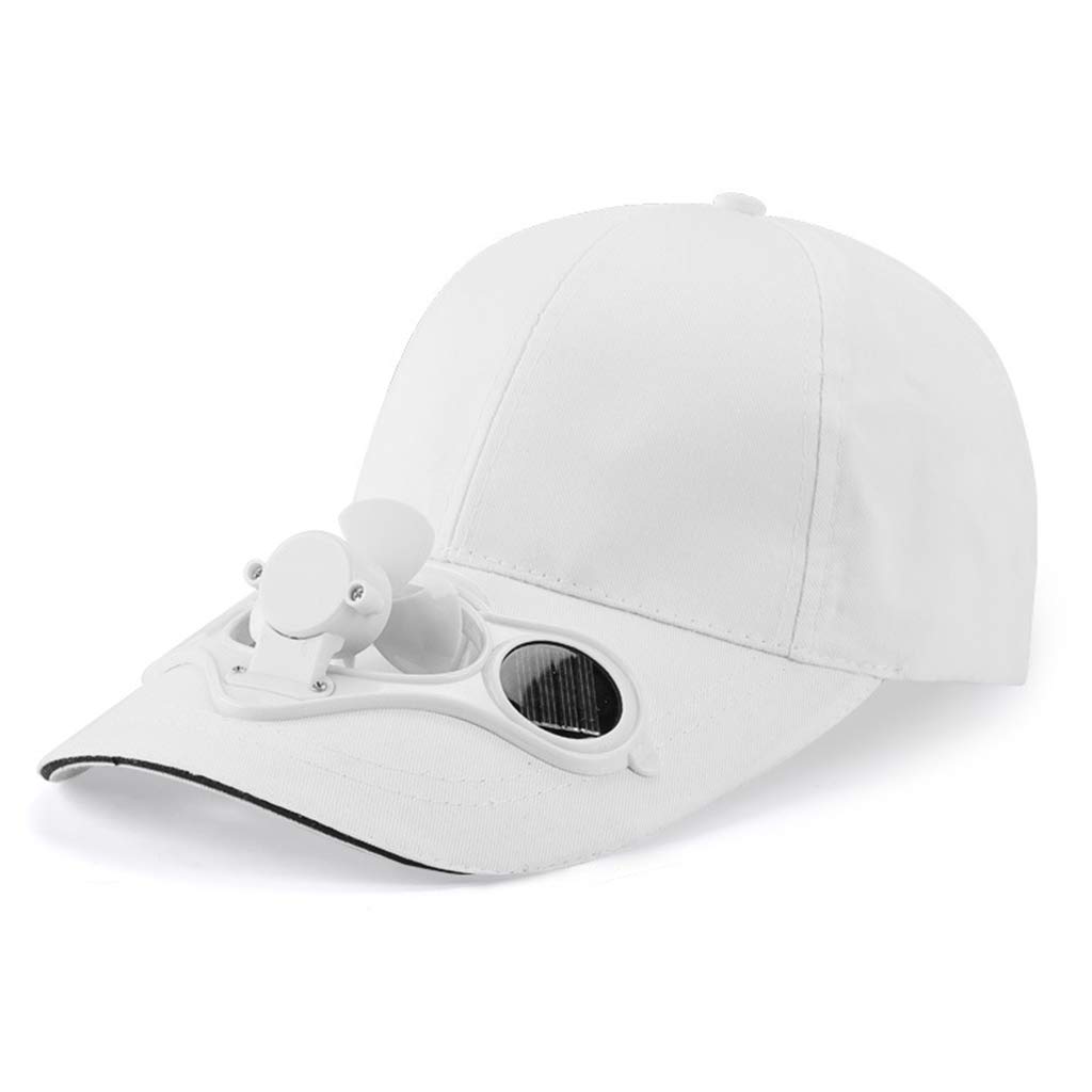 IOOOFU Solar Powered Cooling Fan Baseball Cap - Adjustable Sun Visor Hat for Men & Women, UV Protection, Outdoor Sports, Hiking, Fishing & Summer Activities (Dark)
