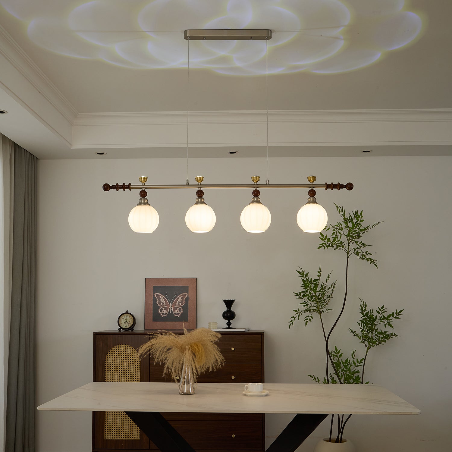 Cassian Linear Pendant Lamp - Modern LED Hanging Light Fixture for Kitchen Island, Dining Room & Living Room Decor