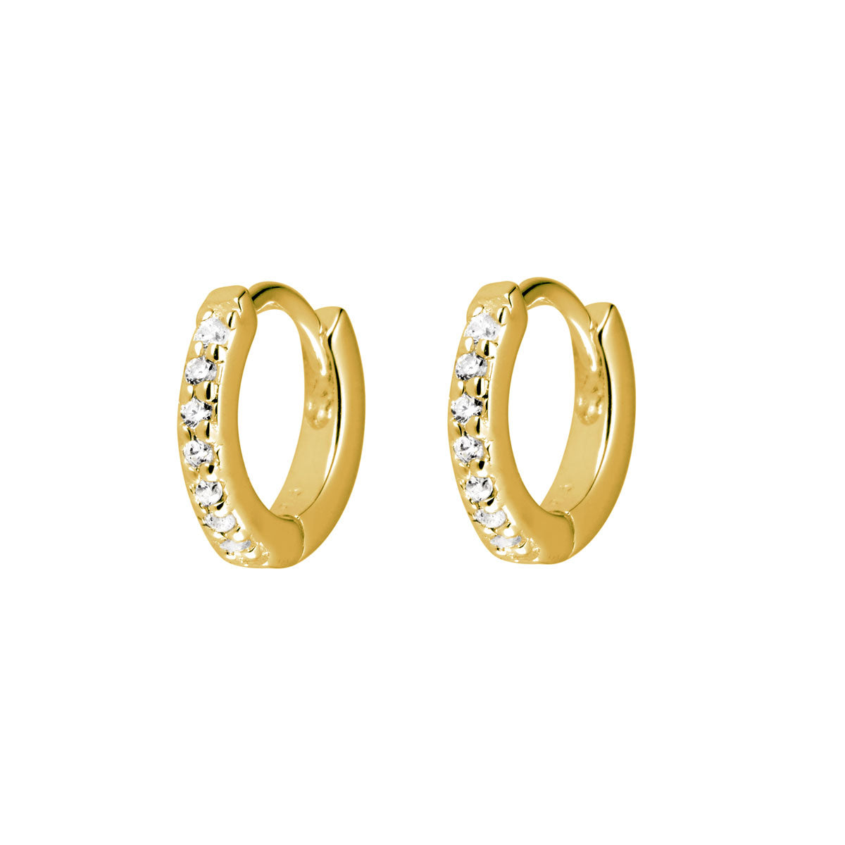 Sparkles Super Micro Huggies Gold Earrings - Elegant & Dainty Jewelry for Women, Perfect for Parties, Weddings & Everyday Wear