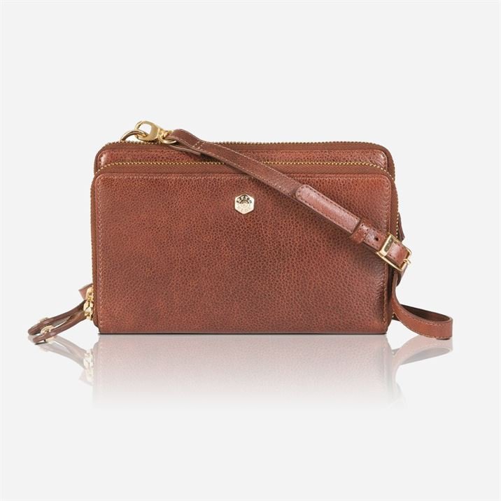 Jekyll & Hide Zulu Women's Travel Purse in Tan - Stylish Crossbody Bag for Vacation, Daily Commute & Shopping