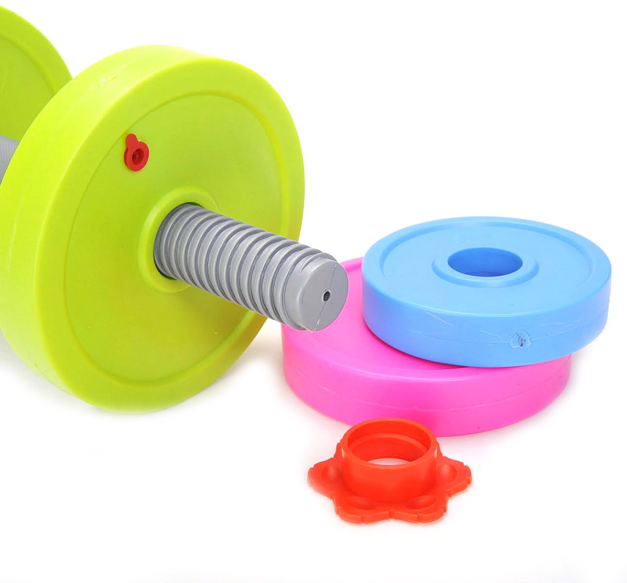 PowerTRC Kids Dumbbell Toy Set - Adjustable Water or Sand Filled Workout Weights for Toddlers, Pretend Play Fitness Equipment for Indoor & Outdoor Exercise - Perfect for Home Gym, Beach Play, and Preschool Activity