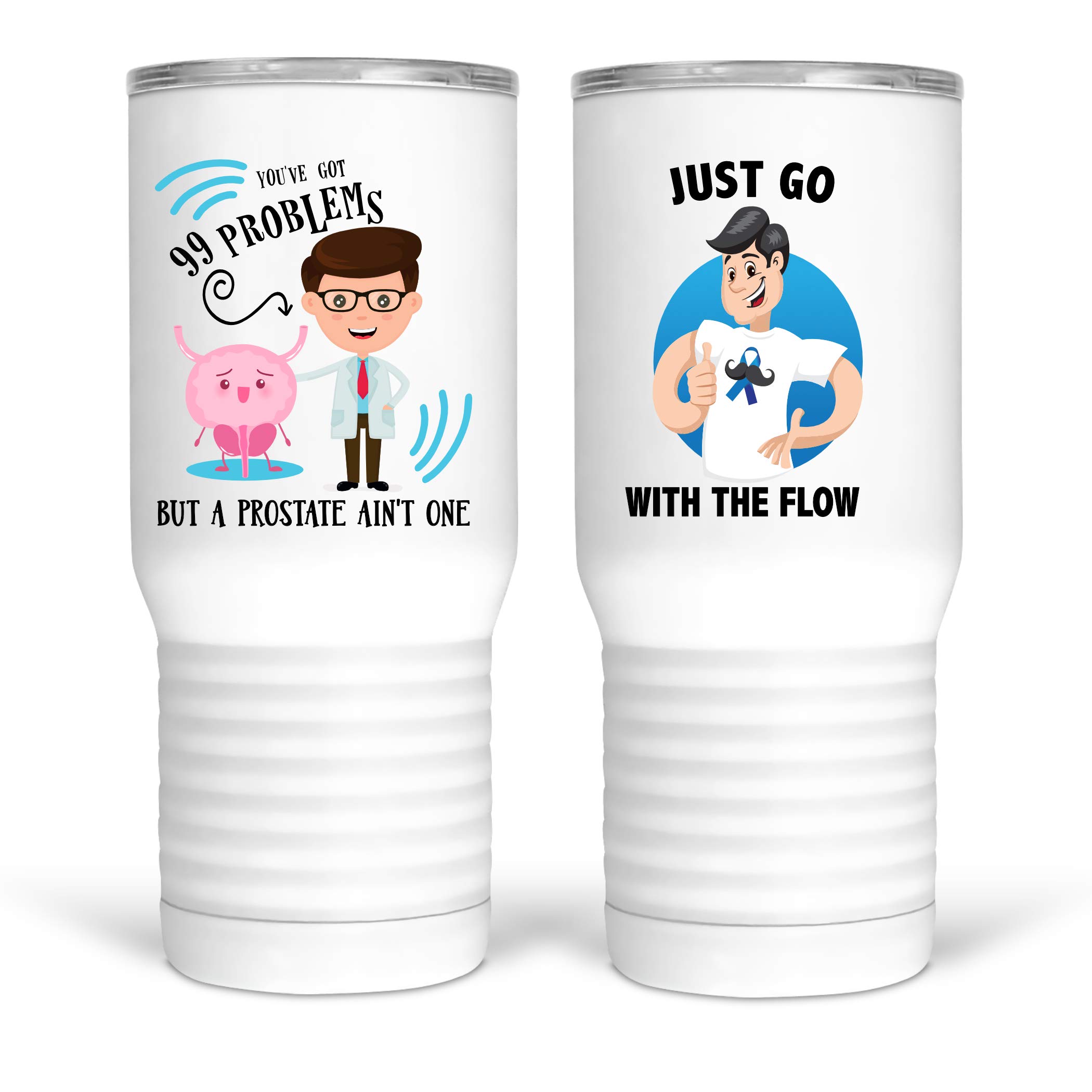 Funny Prostate Get Well Gifts - Humorous Mugs & Tumblers for Prostate Cancer Survivors - Perfect for Recovery, Chemo Support & Urology Humor