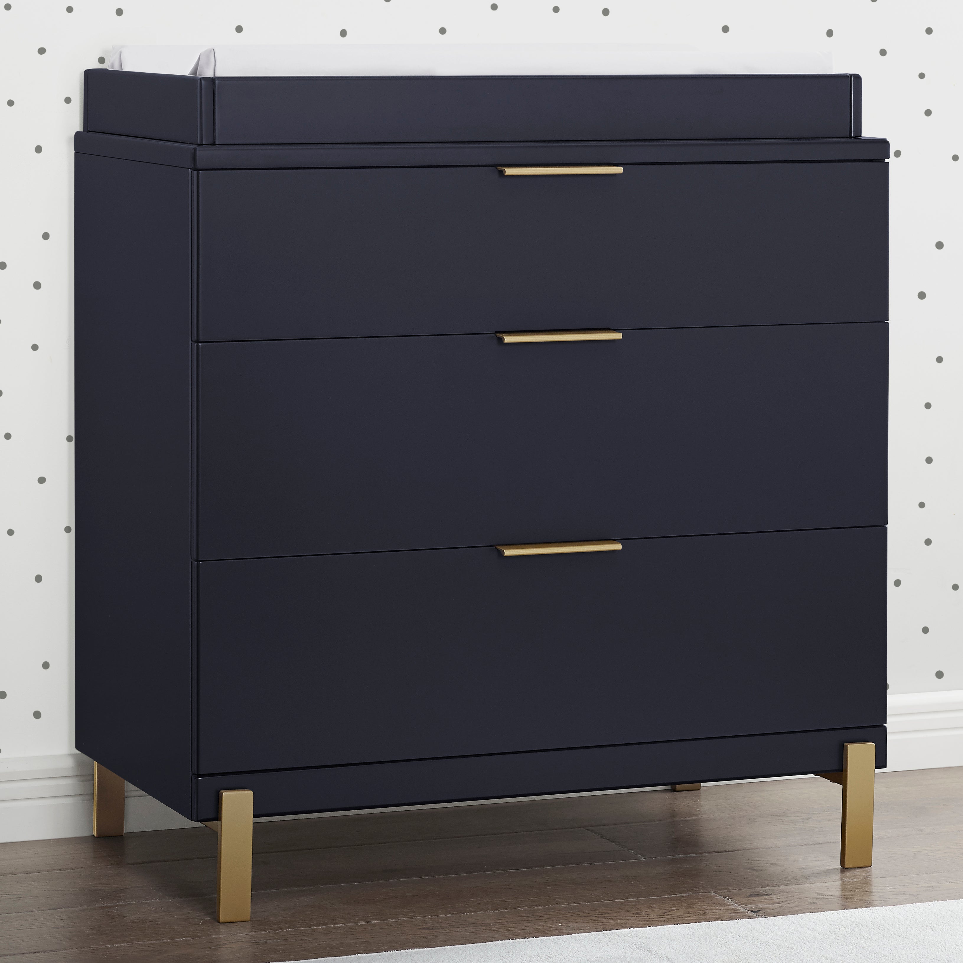 Hendrix 3-Drawer Dresser - Modern Bedroom Storage Cabinet with Smooth Gliding Drawers | Perfect for Bedroom, Nursery, or Dorm Organization