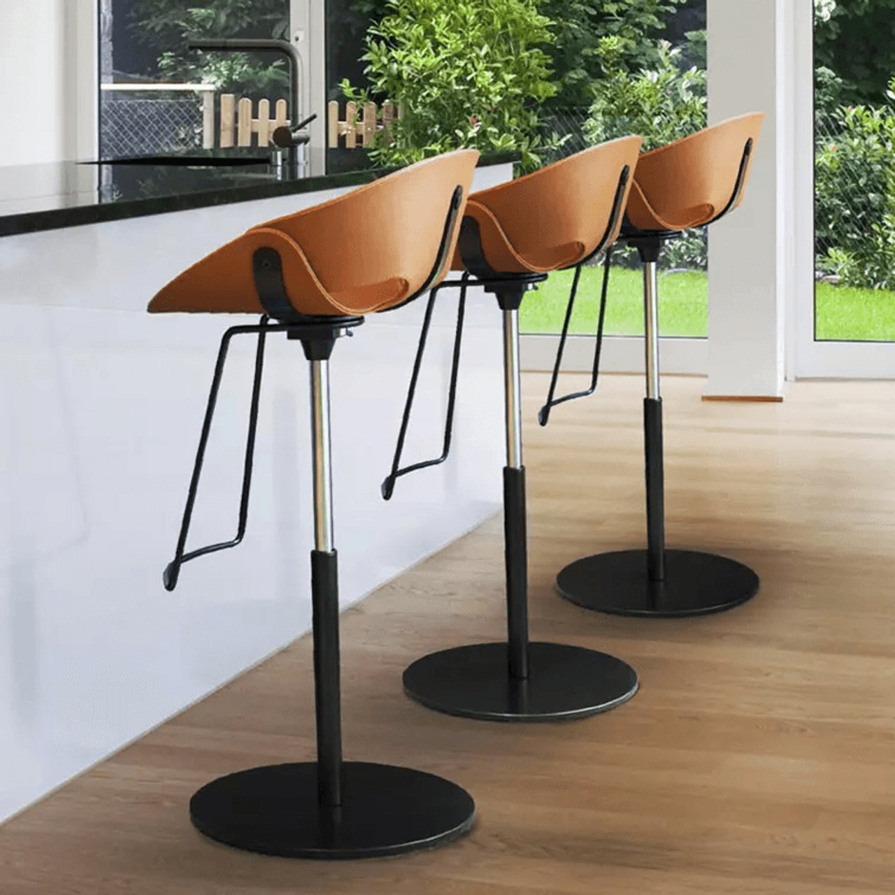 Tonon Flat Stool - Modern Minimalist Stool for Home, Office & Outdoor Use - Lightweight & Durable Stool for Dining, Bar, Kitchen & Patio