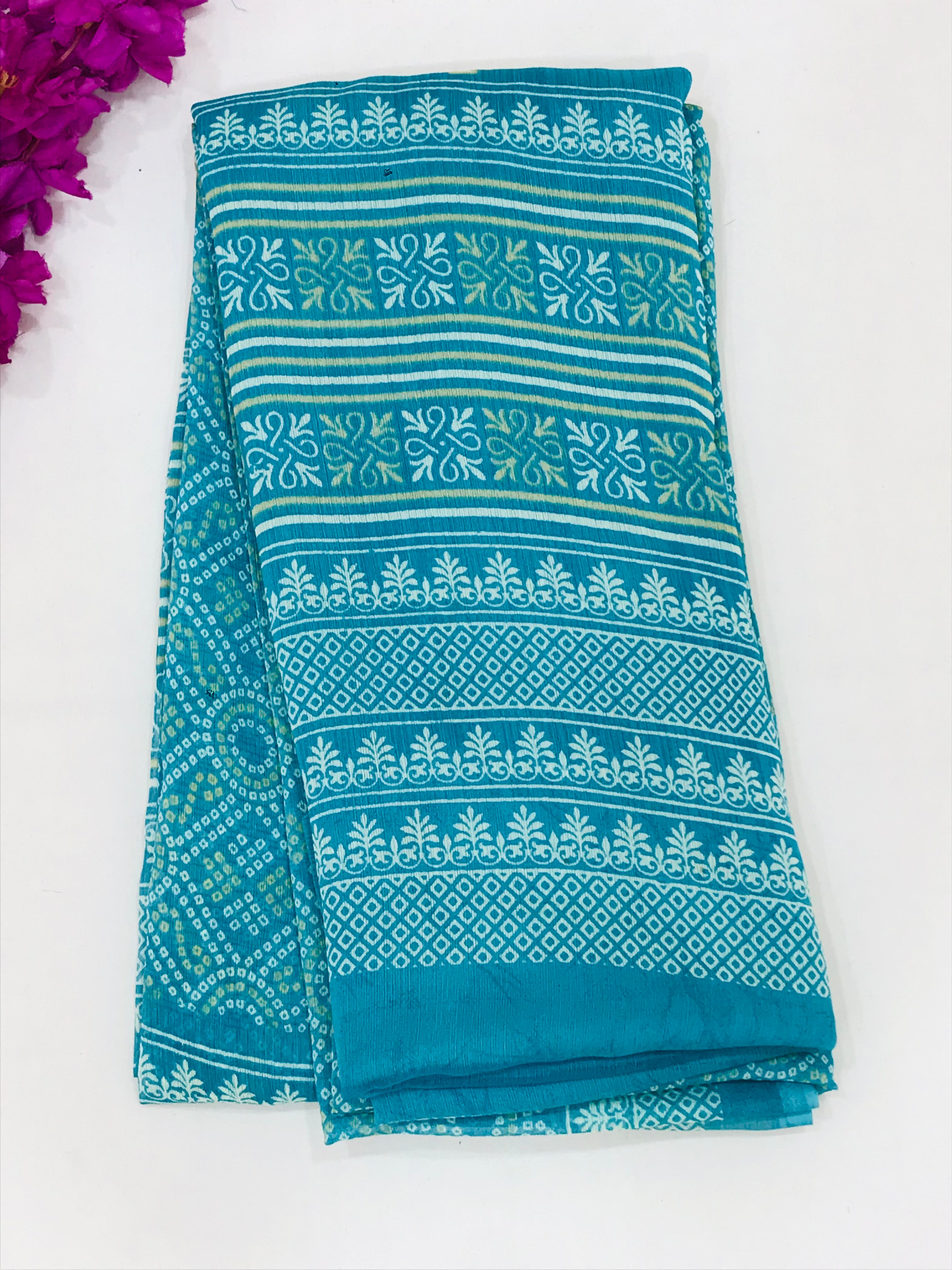 Elegant Sky Blue Georgette & Chiffon Saree for Women - Perfect for Weddings, Parties & Special Occasions