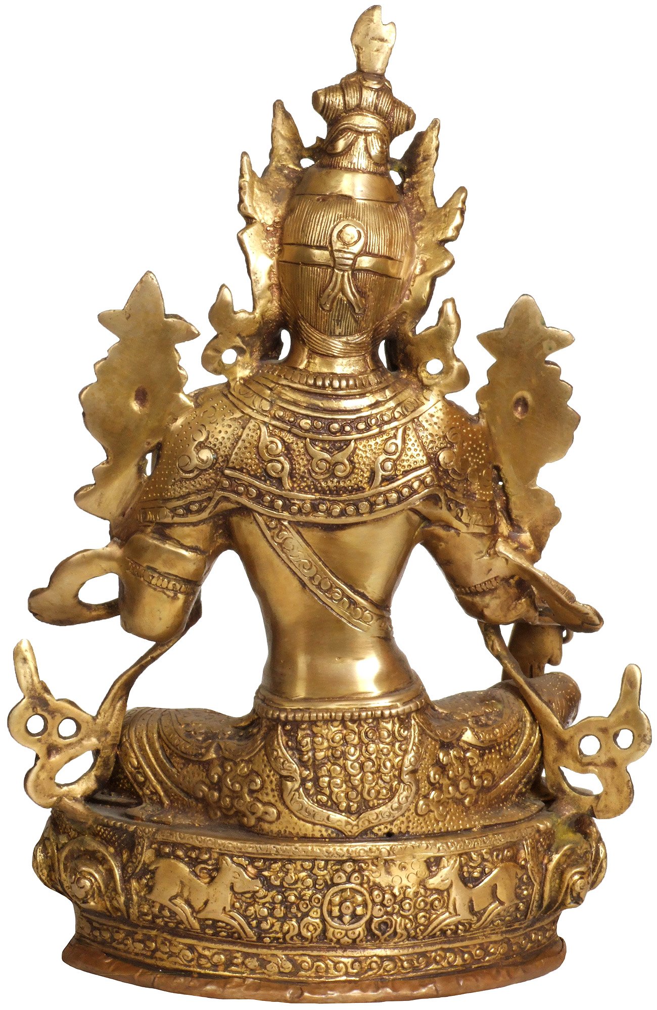 Green Tara (Sgrol ma ljang khu) Brass Statue - Handcrafted Buddhist Deity Sculpture for Home Altar & Meditation Space | Spiritual Decor & Gift