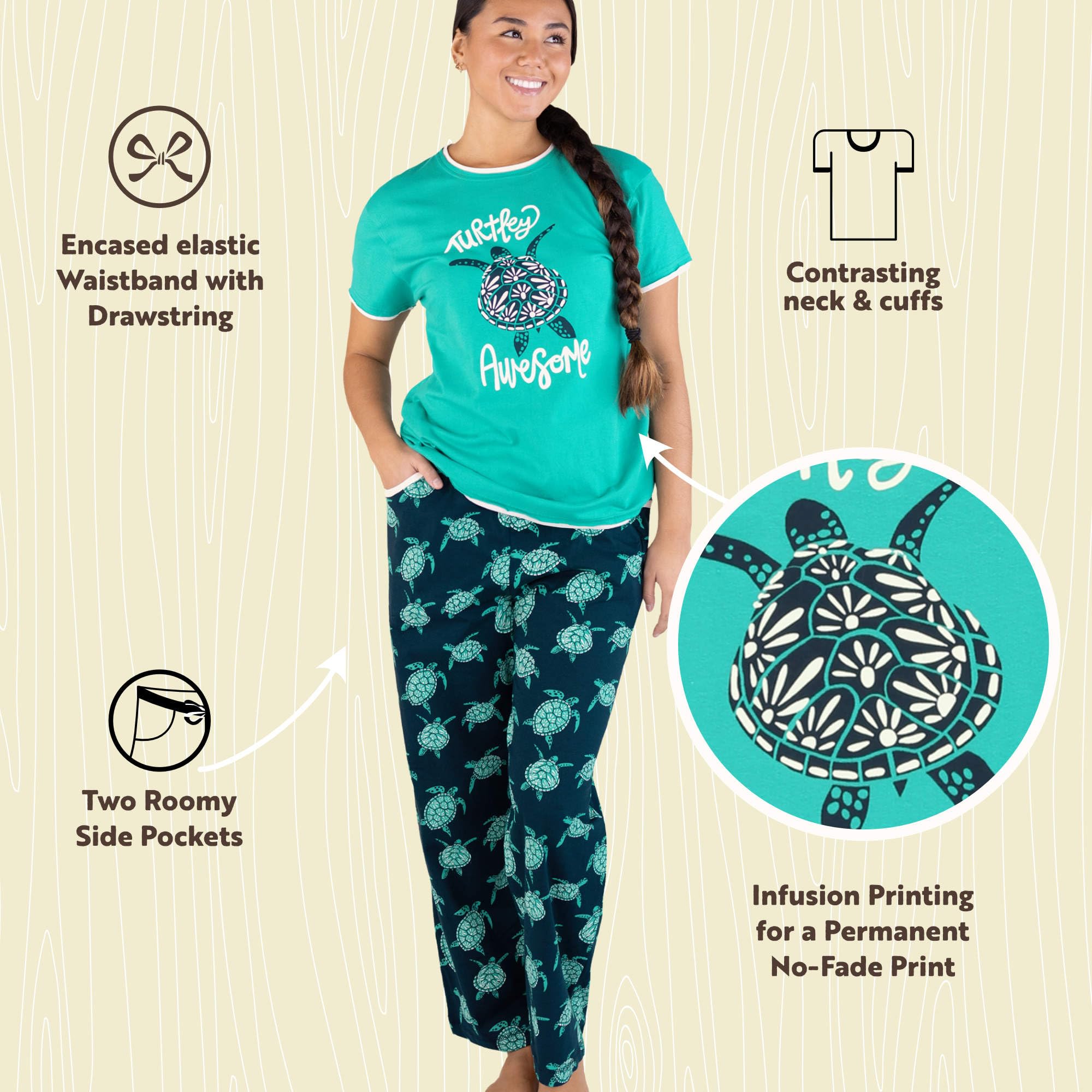 Lazy One Women's Pajama Set - Soft Short Sleeve Sleepwear with Cute Prints, Comfortable Relaxed Fit for Lounge, Sleep & Vacation
