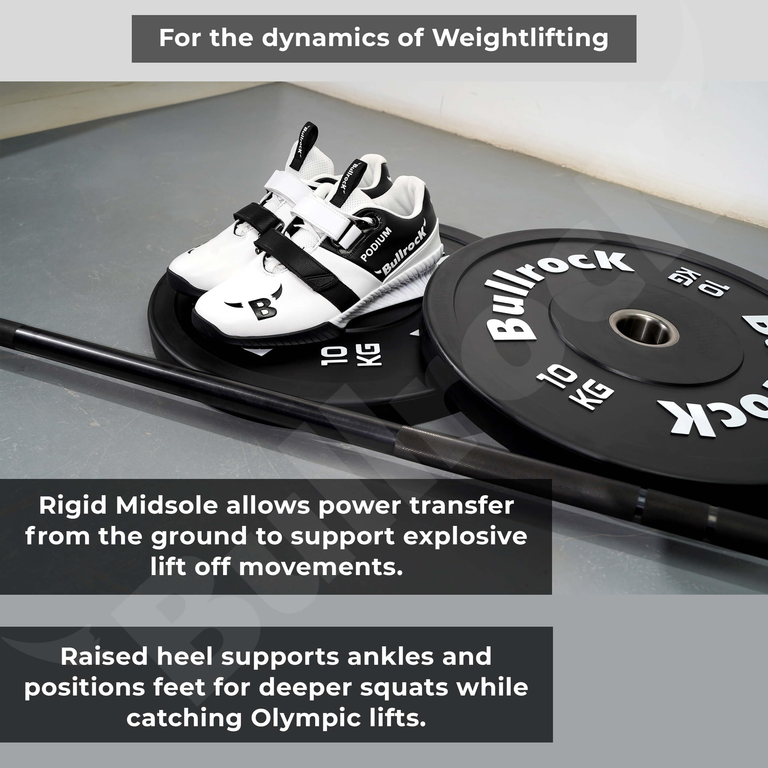 BullrocK Weightlifting Shoes for Men & Women - Unisex Gym Squat Shoes for Powerlifting, CrossFit & Olympic Lifting | Perfect for Deadlifts, Squats & Strength Training