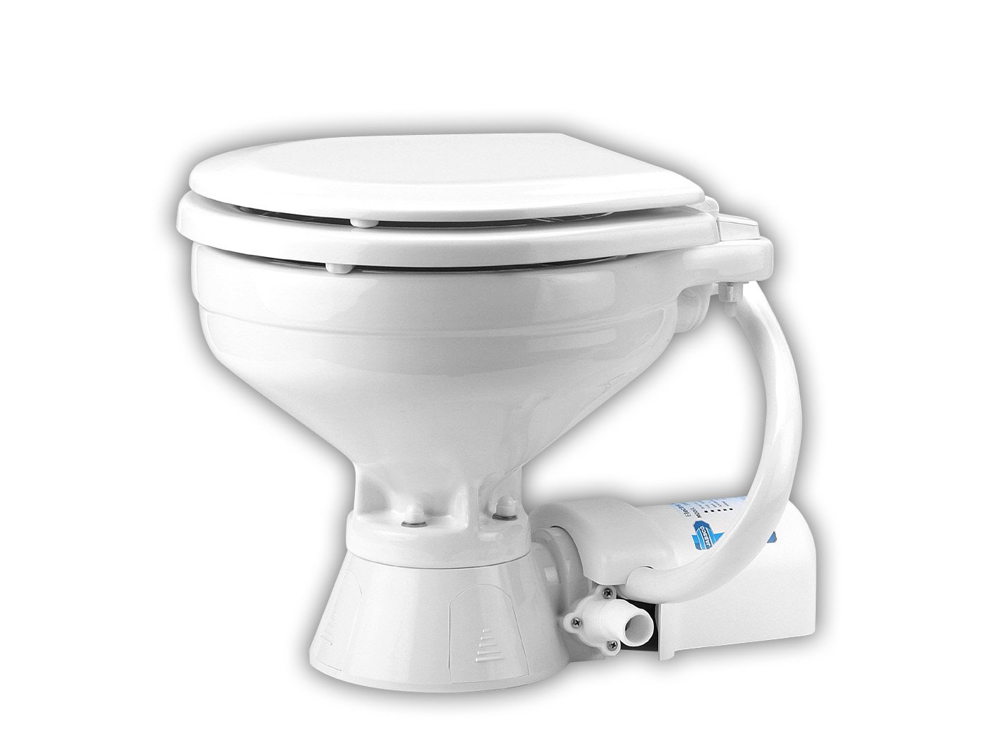 Jabsco 37010 Series Electric Marine Toilet with Push Button Operation & Macerator - Perfect for Boats, Yachts, and Marine Sanitation Systems