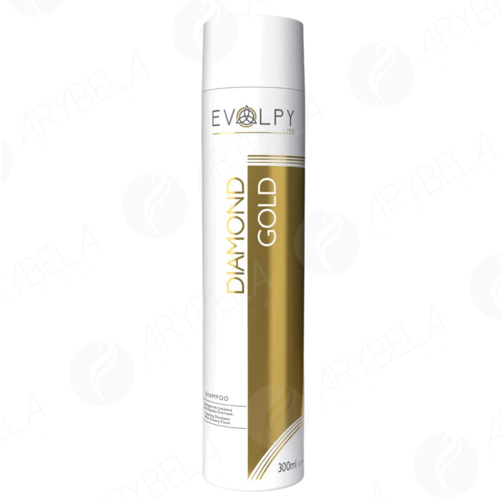 Evolpy Liss Diamond Gold 300ml Hair Reconstructor Shampoo - Repair & Strengthen Damaged Hair for Smooth & Shiny Results - Perfect for Daily Use & Salon Treatments
