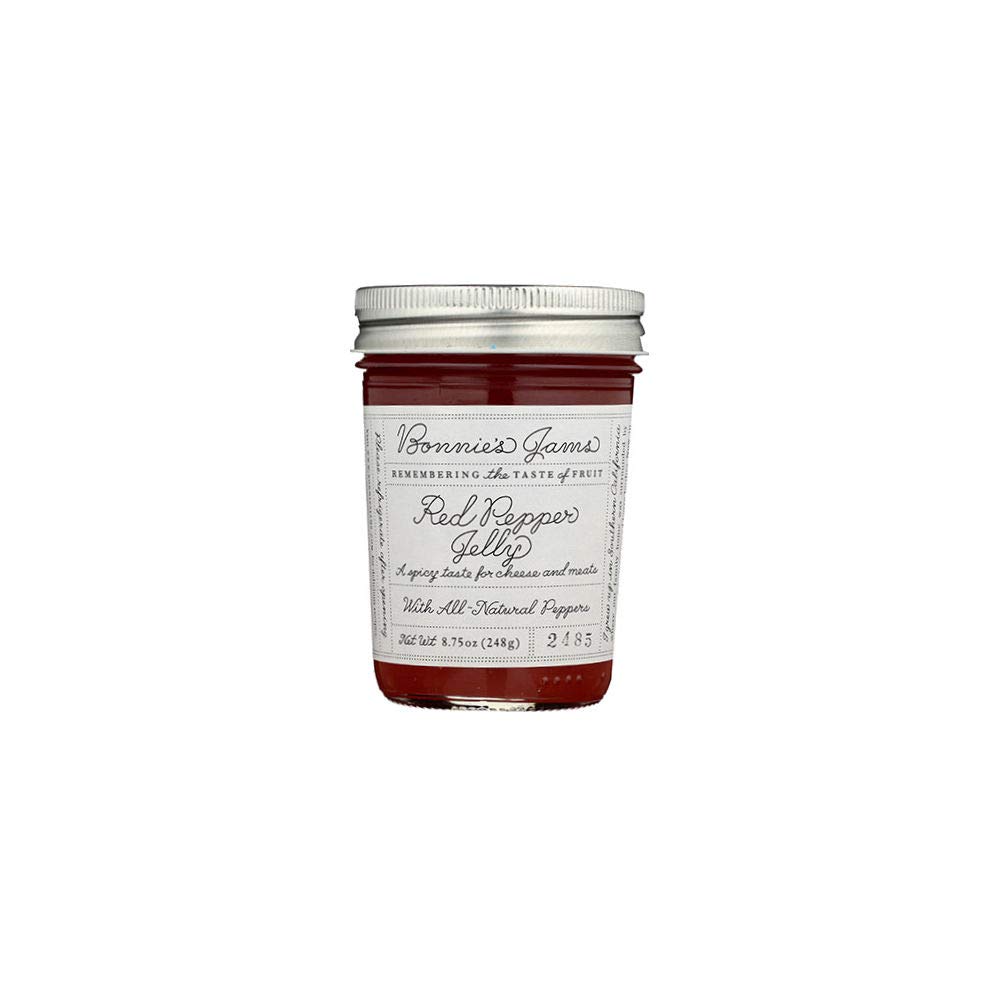 Bonnie's Premium Red Pepper Jelly - 8.8 oz (2 Pack) | Sweet & Spicy Gourmet Jam | Perfect for Charcuterie Boards, Cheese Pairing & Holiday Gifts