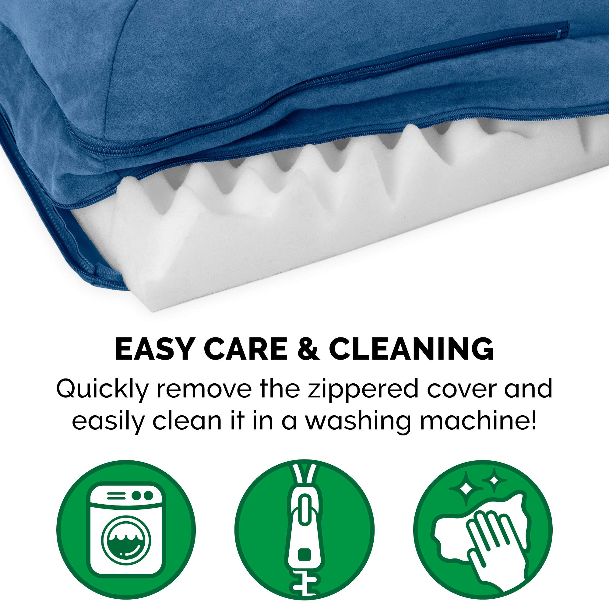 Furhaven Orthopedic Dog Bed for Large Dogs - Washable Cover & Bolsters - Plush Faux Fur - Perfect for Living Room or Bedroom