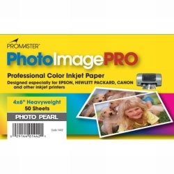 Promaster Pearl Inkjet Photo Paper 4x6 Inches 50 Sheets - Premium Glossy Photo Paper for Printing High-Quality Photos, Greeting Cards & Scrapbooking