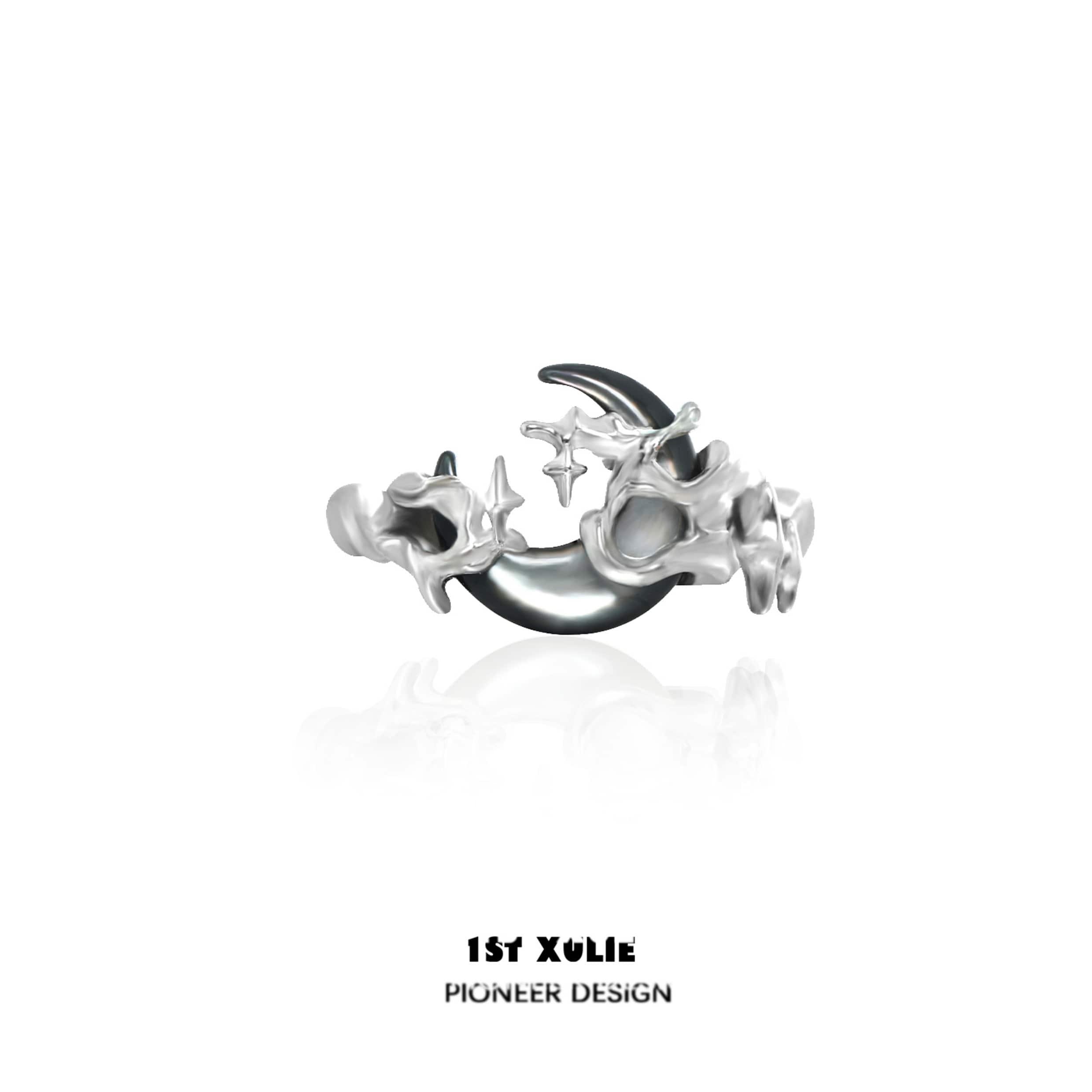 MYTH OF THE MOON S925 Sterling Silver 24K Gold Plated Adjustable Opening Ring for Women - Elegant Stackable Jewelry for Everyday Wear, Gift Giving & Special Occasions