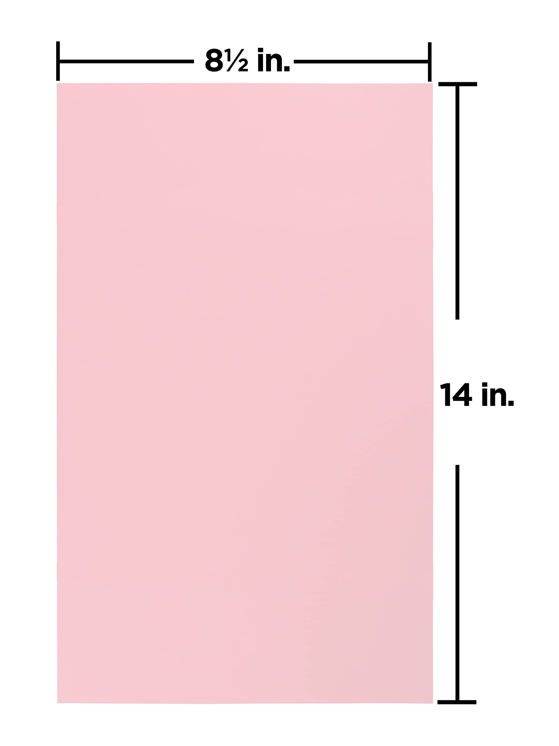 JAM PAPER 80lb Cardstock 8.5x14 - 250 Sheets Baby Pink for Crafting
