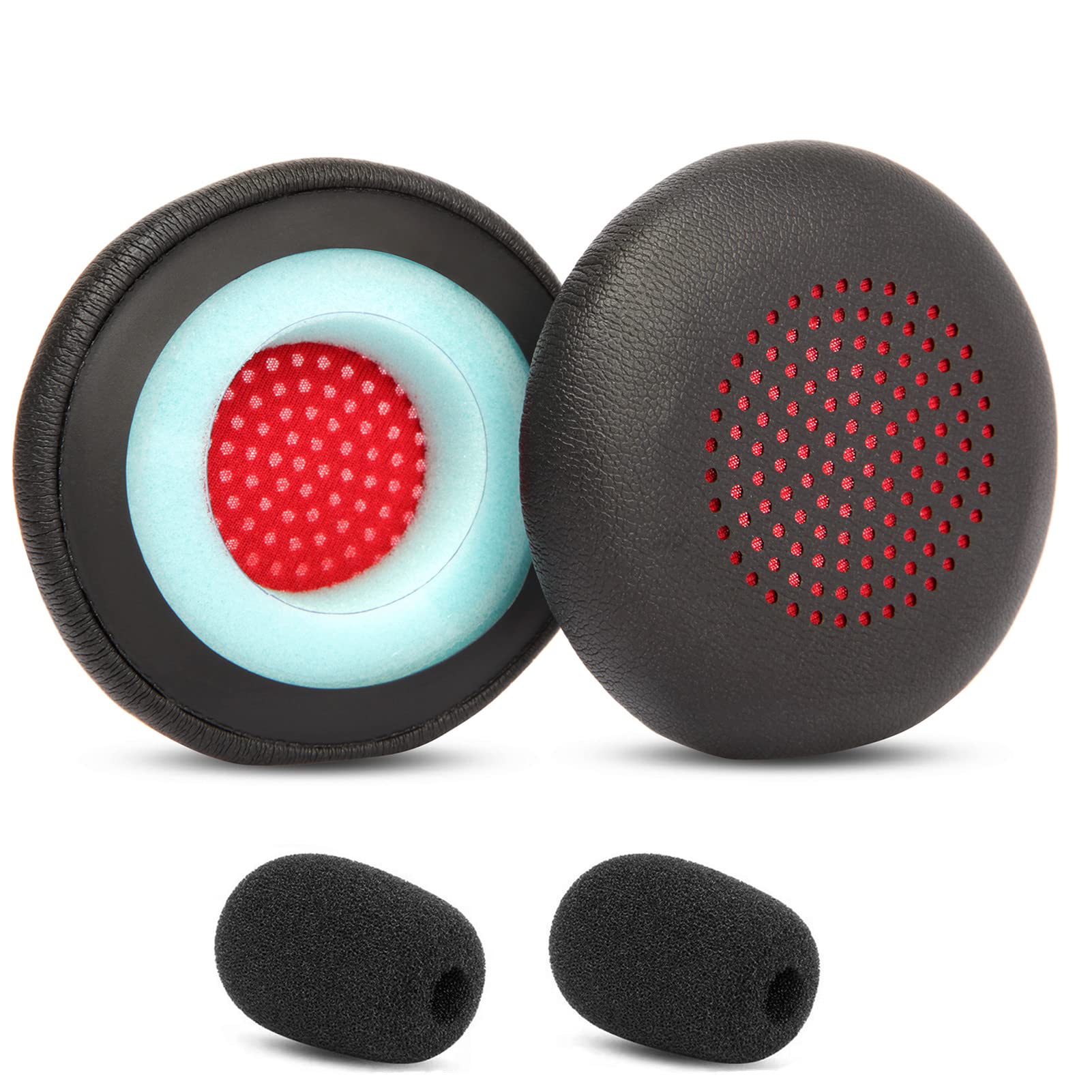 Plantronics Voyager Focus UC Replacement Earpads - Compatible with Voyager Focus UC, B825, Focus 2 UC & Blackwire 5220/5210/7225 Headsets - Noise Cancelling Memory Foam Cushions for Office & Call Center Use