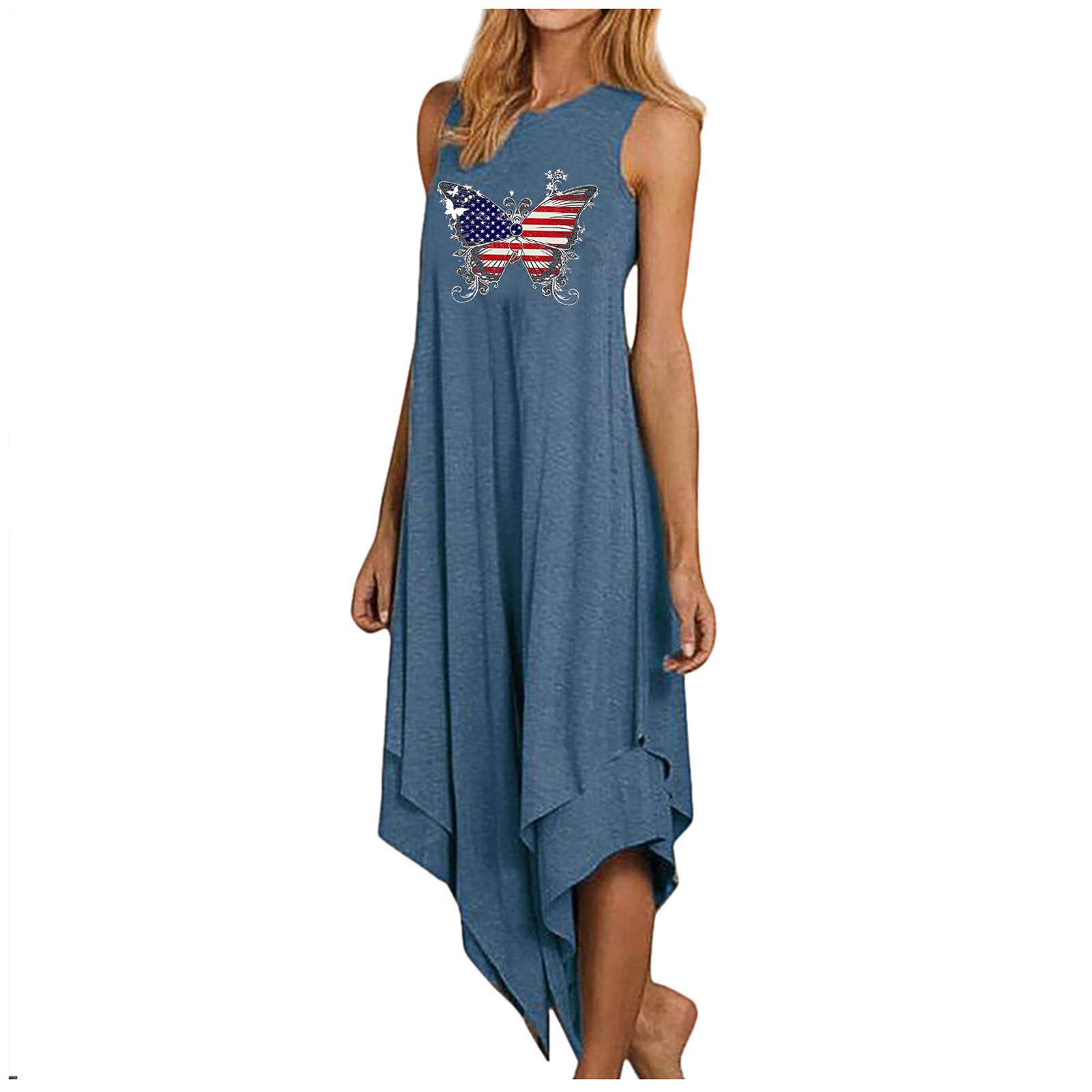 Women's Casual Fit Long Sleeveless Summer Maxi Dress - Flowy Beach Cover Up, Boho Chic Outfit for Vacation, Party & Everyday Wear