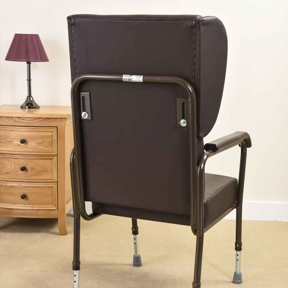 NRS Healthcare High Back Chair with Wings - Adjustable Height Ergonomic Office Chair with Padded Seat & Lumbar Support for Back Pain Relief - Perfect for Home Office, Gaming & Computer Workstations