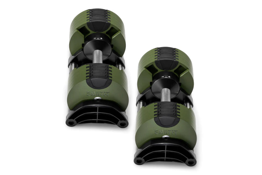 NÜOBELL 50lb Adjustable Dumbbells Set - Tactical Weight Lifting Equipment for Home Gym & Strength Training - Perfect for CrossFit, HIIT, and Muscle Building Workouts