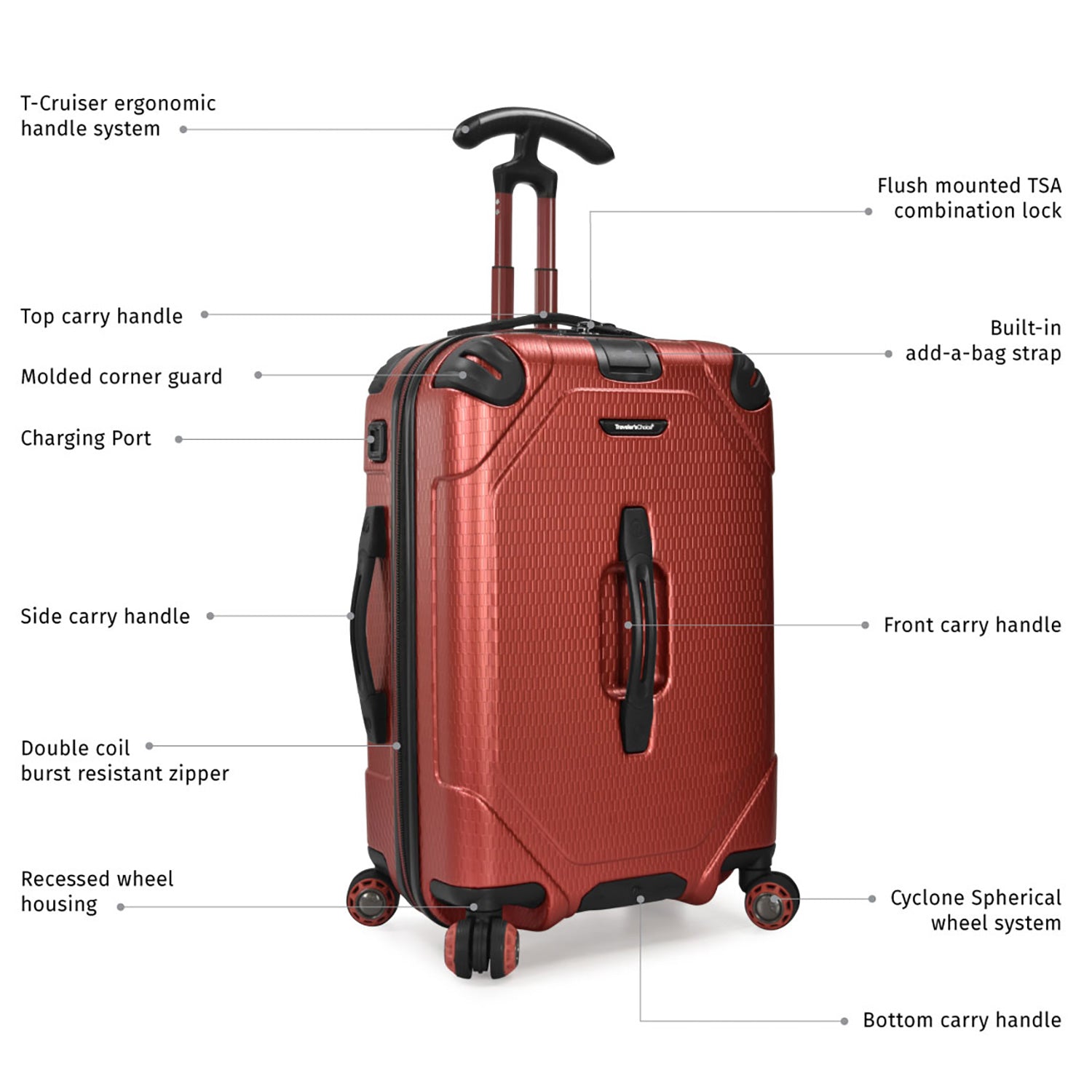 MaxPorter II Carry On Luggage - Lightweight Expandable Suitcase for Travel, Business & Weekend Trips - TSA Approved Spinner Wheels & Durable Polycarbonate Shell