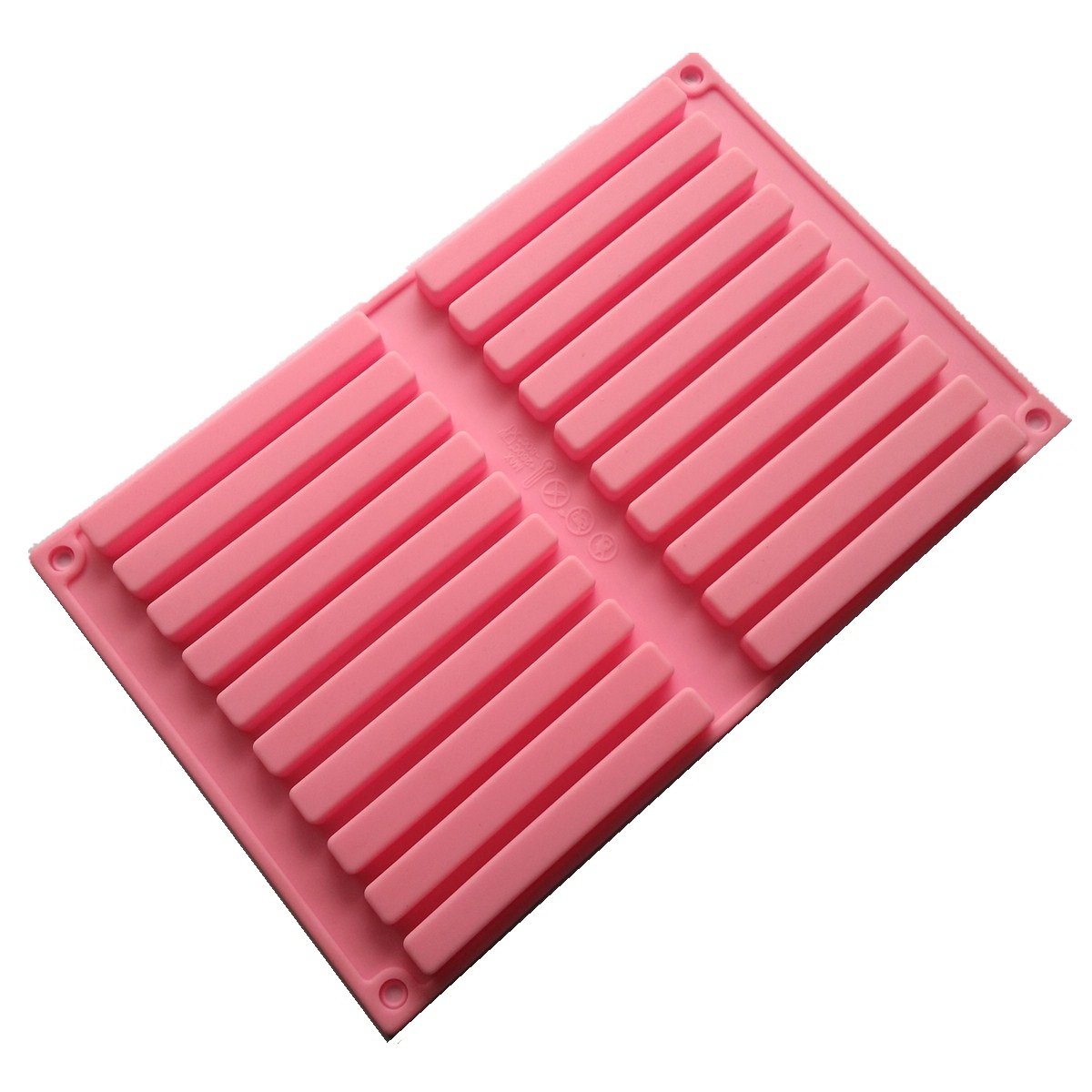 20 Bar Rectangle Silicone Chocolate Mold - Premium Baking Tool for Chocolate Sticks, Cake Decorating, Biscuit & Dessert Making - Perfect for DIY Treats, Ice Cubes, and Party Dessert Toppers (Allforhome Brand)